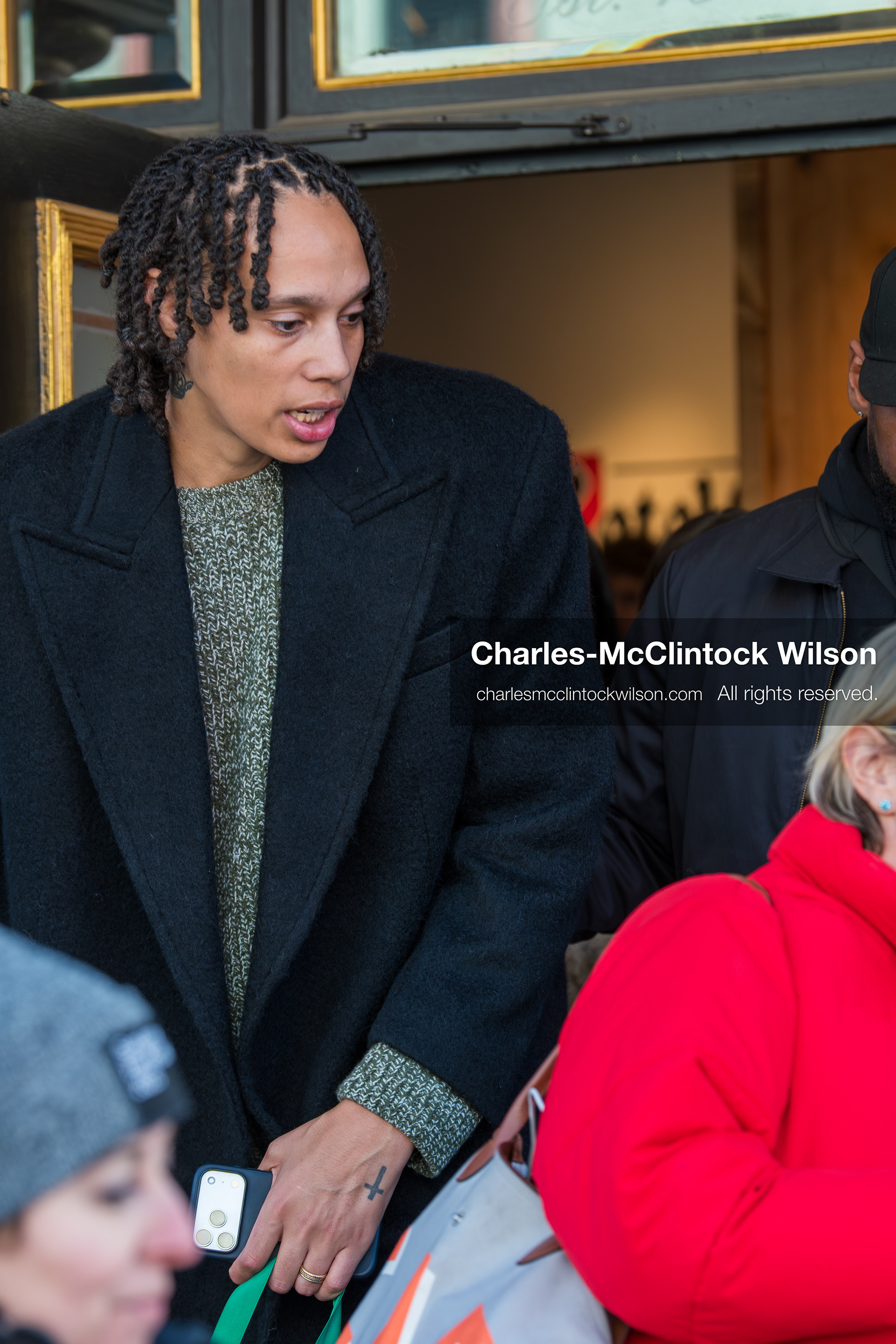 January 26, 2026, Park City, Utah, USA: US basketball player BRITTNEY GRINER interacts with fans while leaving The Vulture Spot during the 2026 Sundance Film Festival in Park City, Utah. (Credit Image: © Charles McClintock Wilson/ZUMA Press Wire)