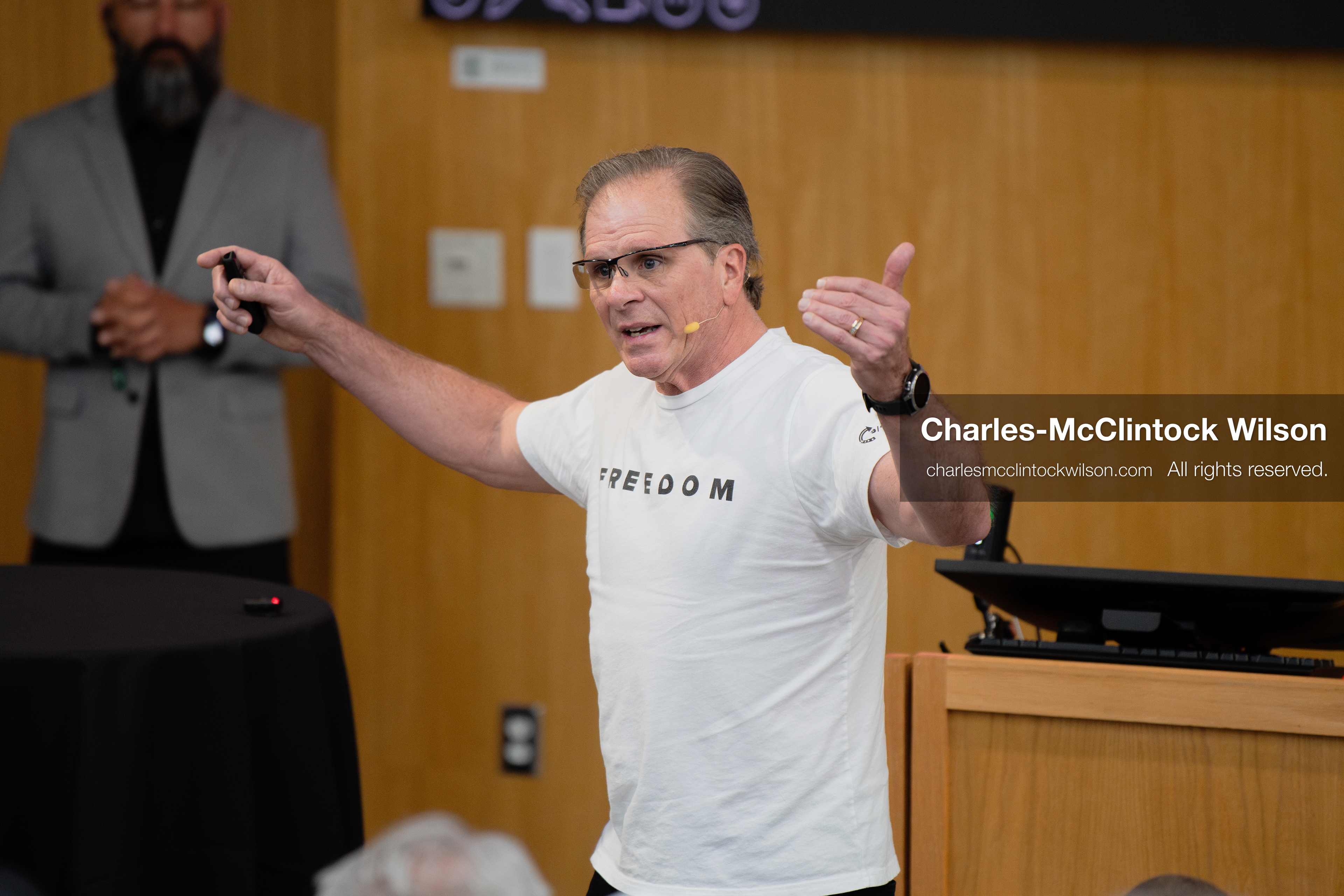 March 26, 2026, Orem, Utah, USA: US author, Christian apologist, and founder of http://CrossExamined.org Frank Turek speaks during a stop on his “Change My Mind” College Tour at Utah Valley University in Orem, Utah. The event, hosted by Ratio Christi, included discussions on faith, philosophy, and the problem of evil. (Credit Image: © Charles-McClintock Wilson/ZUMA Press Wire)