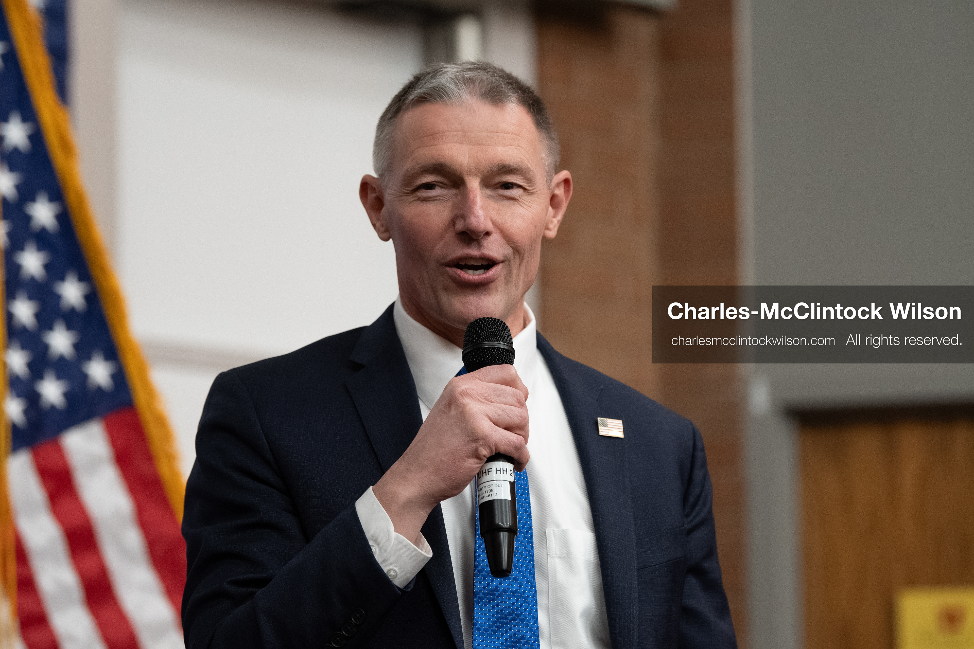 April 10, 2026, Salt Lake City, Utah, USA: U.S. Representative Mike Kennedy, a Republican who represents Utah’s 3rd Congressional District, speaks during a “Learing Tour” event headlined by YouTuber Nick Shirley and organized by the Utah Federation of College Republicans at the University of Utah. (Credit Image: © Charles-McClintock Wilson/ZUMA Press Wire)