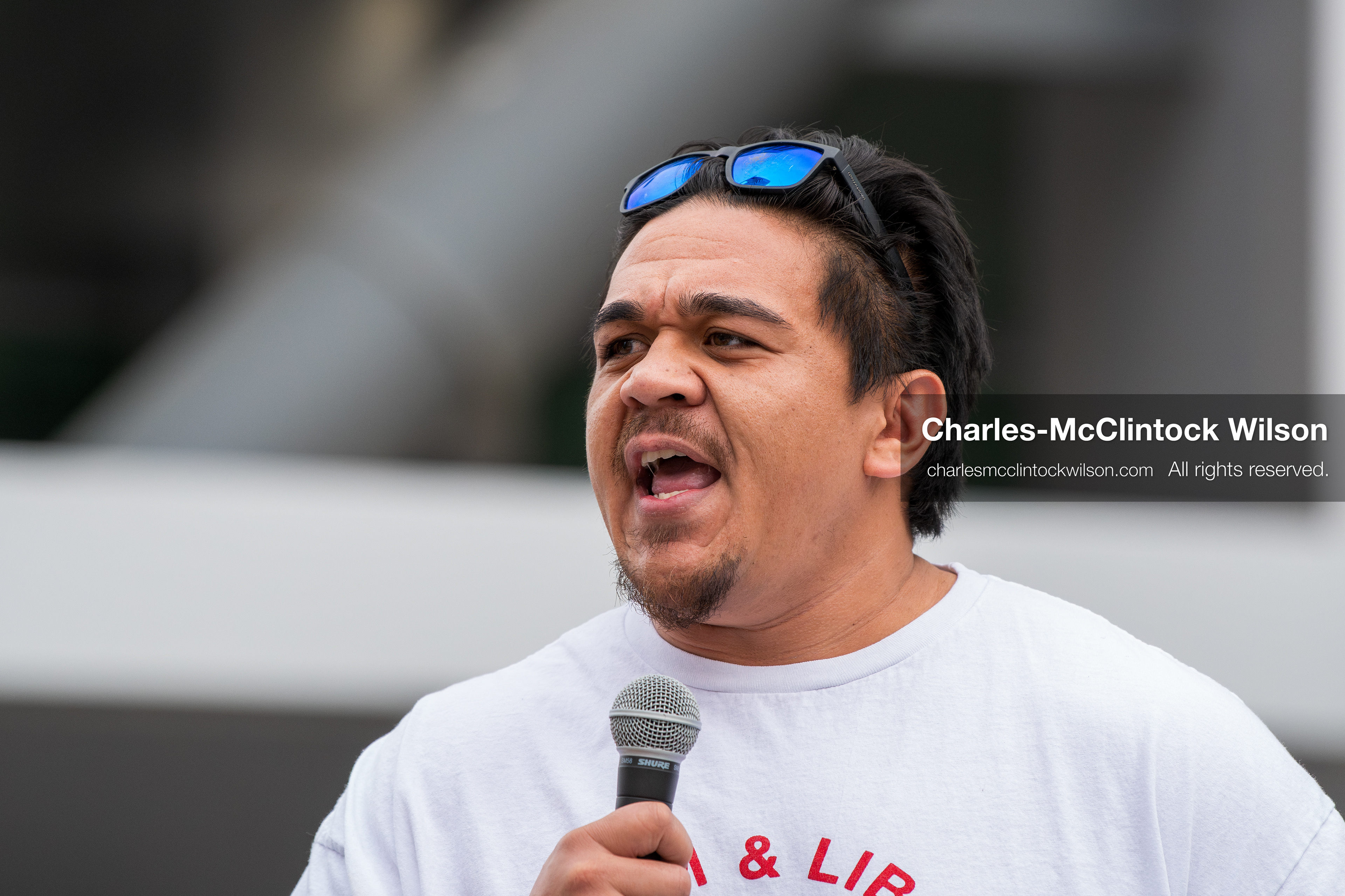 January 3, 2026, Salt Lake City, Utah, USA: A speaker addresses demonstrators during a protest against US military action in Venezuela outside the Wallace Federal Building in Salt Lake City, Utah. The protest was part of a nationwide mobilization opposing airstrikes and foreign intervention. (Credit Image: (c) Charles‑McClintock Wilson/ZUMA Press Wire)