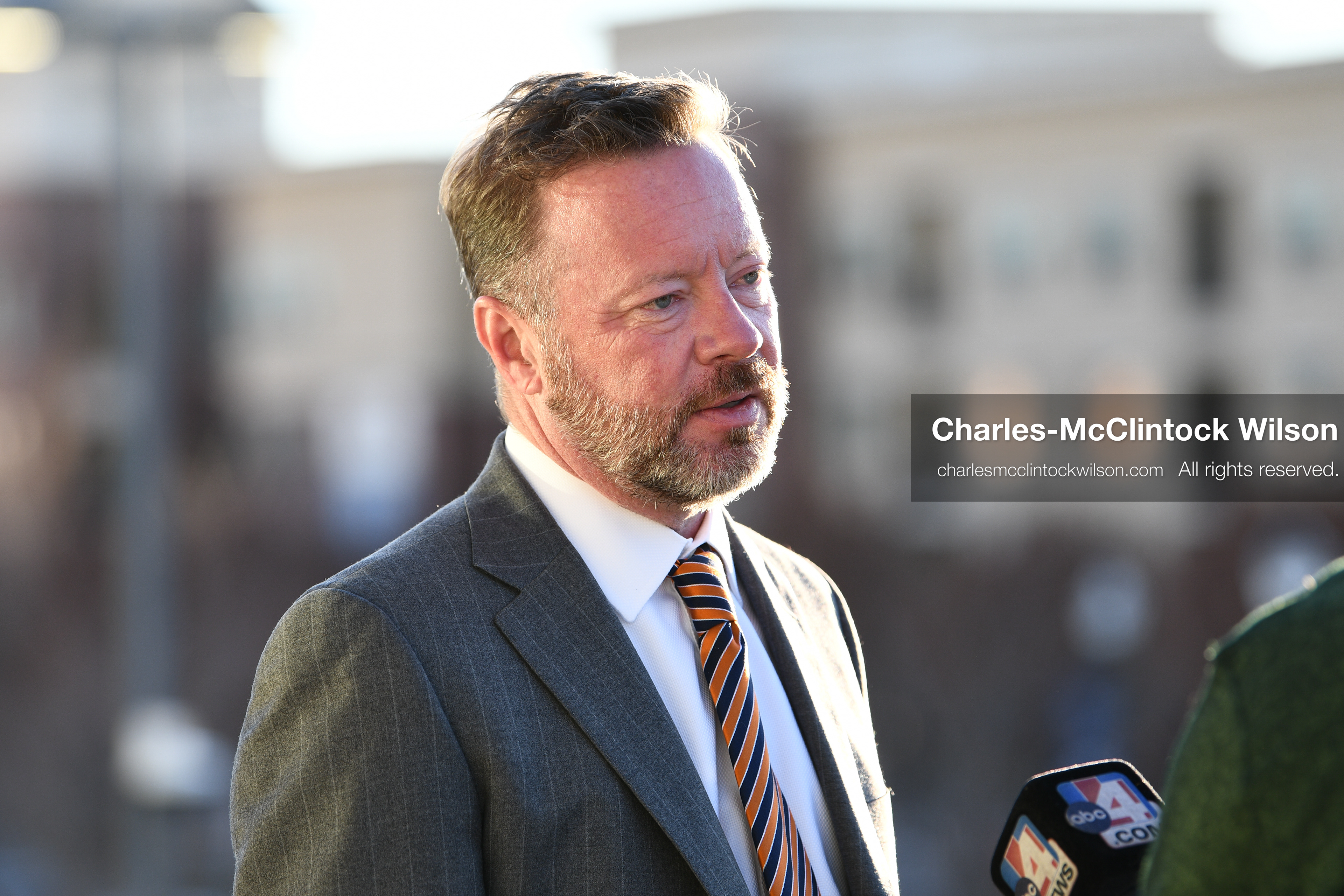  PROVO, UTAH, USA – DECEMBER 11, 2025: David Reymann, an attorney representing media organizations, speaks to reporters outside the Fourth District Court in Provo during a hearing for Tyler Robinson, who is accused of fatally shooting Charlie Kirk. Prosecutors have charged Robinson with aggravated murder and plan to seek the death penalty. (Credit Image: © Charles‑McClintock Wilson/ZUMA Press Wire)
