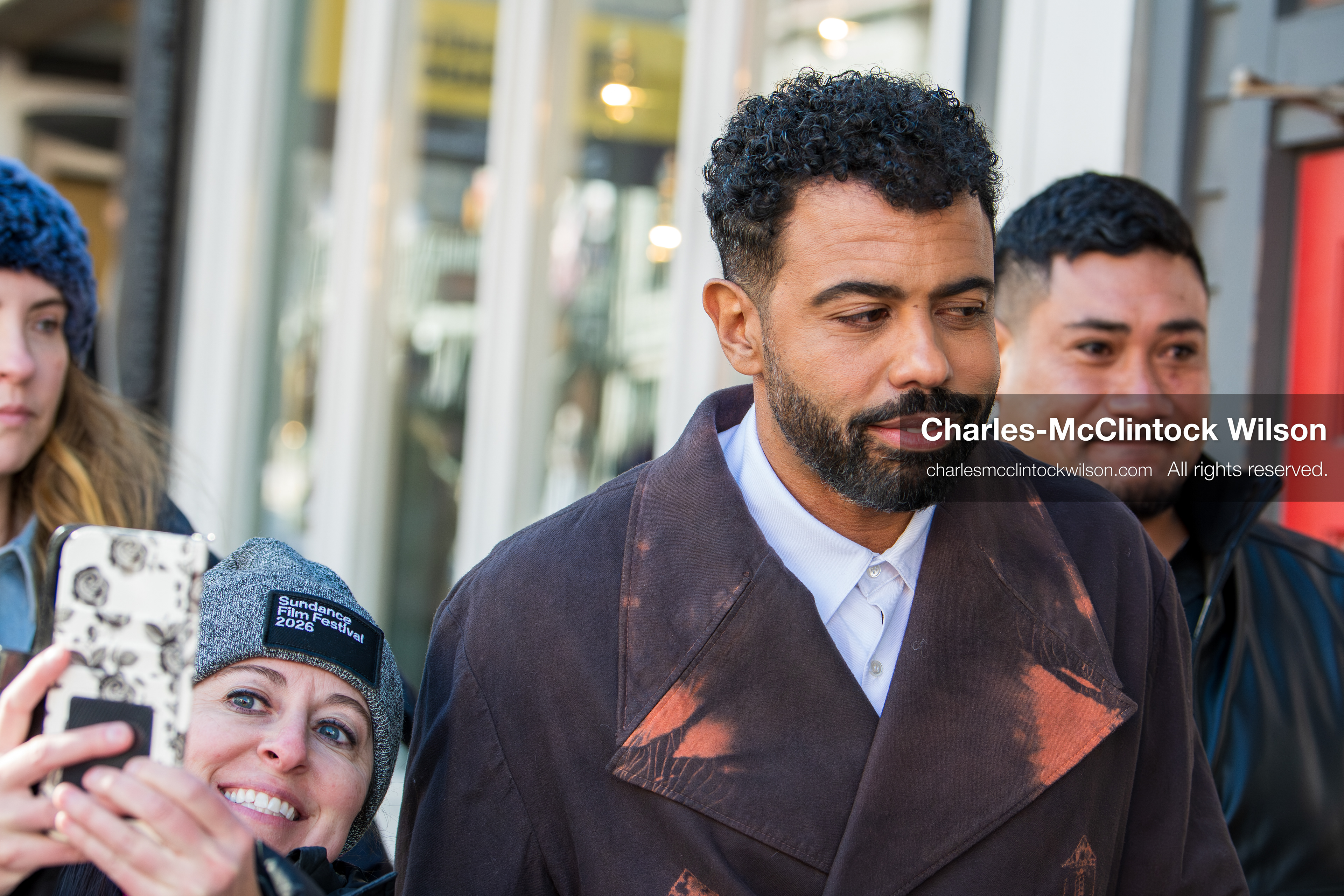 January 26, 2026, Park City, Utah, USA: US actor DAVEED DIGGS greets fans outside The Vulture Spot during the 2026 Sundance Film Festival in Park City, Utah. (Credit Image: © Charles McClintock Wilson/ZUMA Press Wire)
