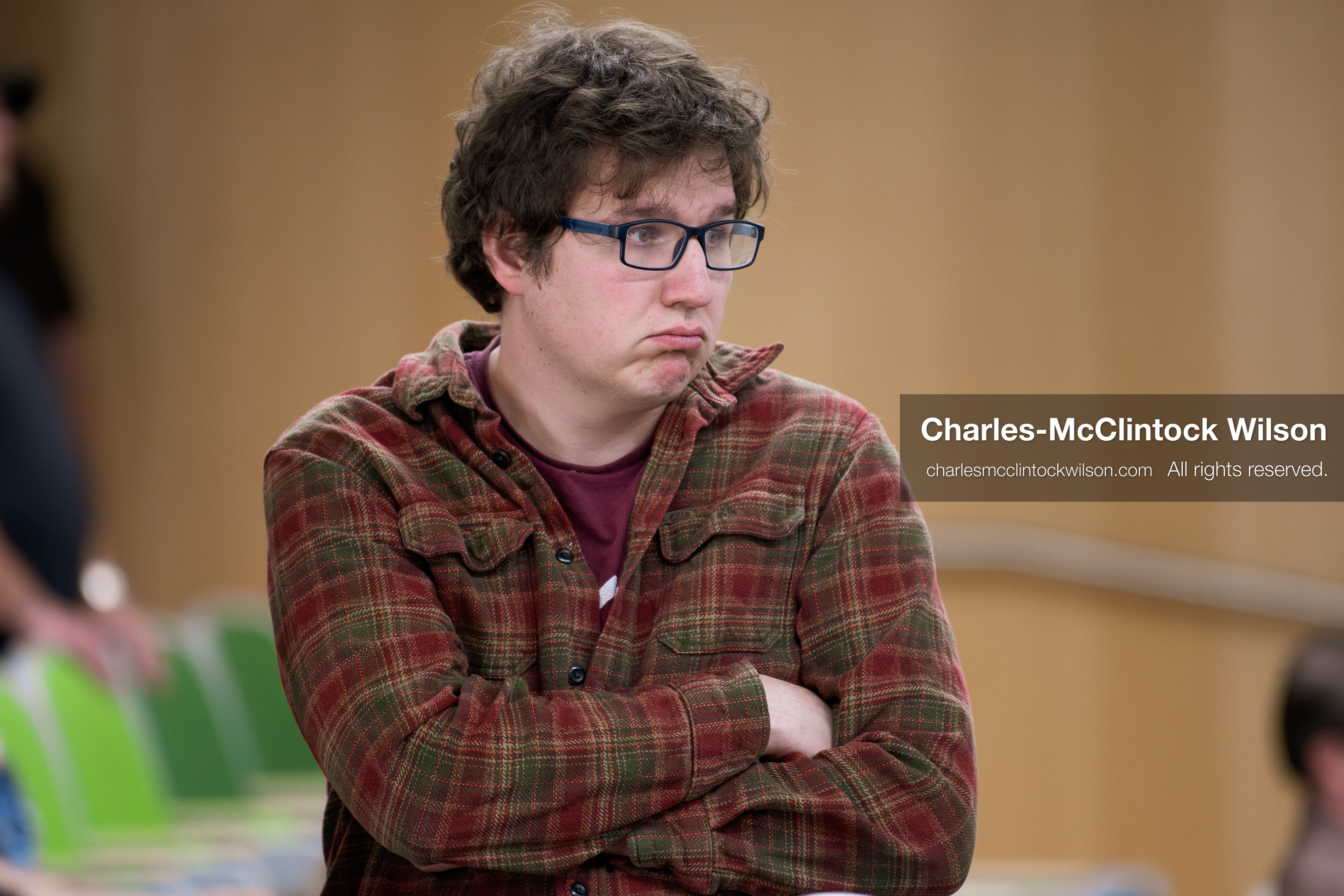 March 26, 2026, Orem, Utah, USA: Hunter Kozak, a mathematics education student at Utah Valley University who gained national attention as the last person to speak with conservative activist Charlie Kirk before Kirk was assassinated in 2025, stands in a lecture hall during Frank Turek’s “Change My Mind” College Tour event at Utah Valley University in Orem, Utah. (Credit Image: © Charles-McClintock Wilson/ZUMA Press Wire)