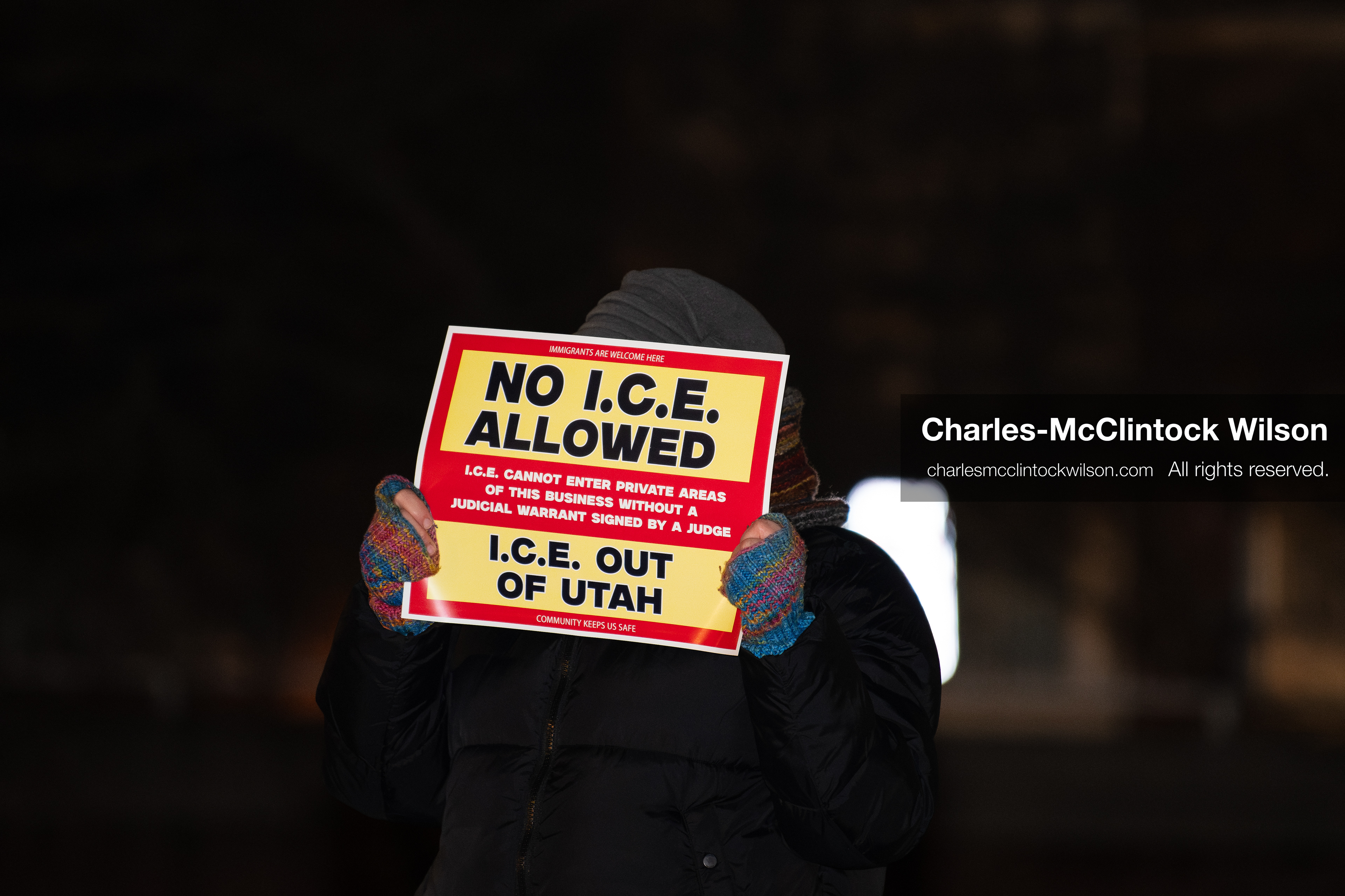 January 8, 2026, Salt Lake City, Utah, USA: A demonstrator holds a sign during an anti ICE protest at Pioneer Park in Salt Lake City Utah on Jan 8 2026. The rally followed the death of Renee Nicole Good a Minneapolis woman who was fatally shot during an encounter with immigration authorities and drew hundreds calling for accountability and changes to enforcement practices. (Credit Image: © Charles-McClintock Wilson/ZUMA Press Wire)