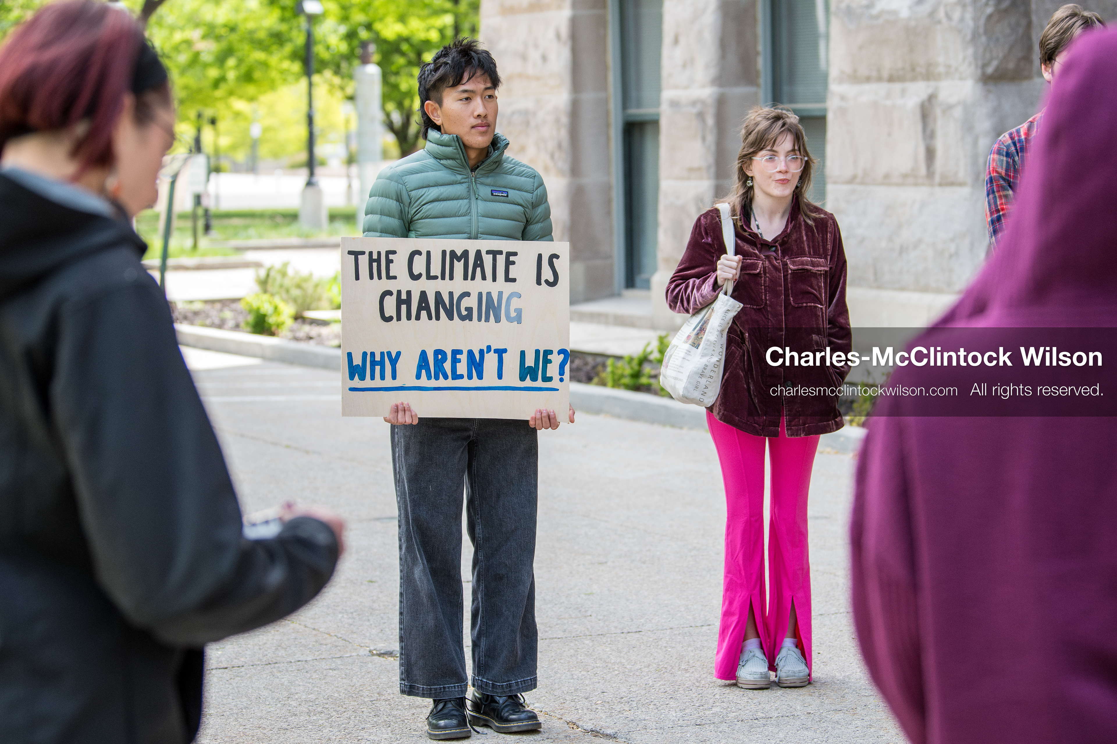 April 22, 2026, Salt Lake City, Utah, USA: A participant holds a sign during an Earth Day event hosted by Sunrise University of Utah at the Salt Lake City and County Building. The gathering brought together students, community members, and speakers to highlight sustainability issues affecting Utah. (Credit Image: © Charles-McClintock Wilson/ZUMA Press Wire)