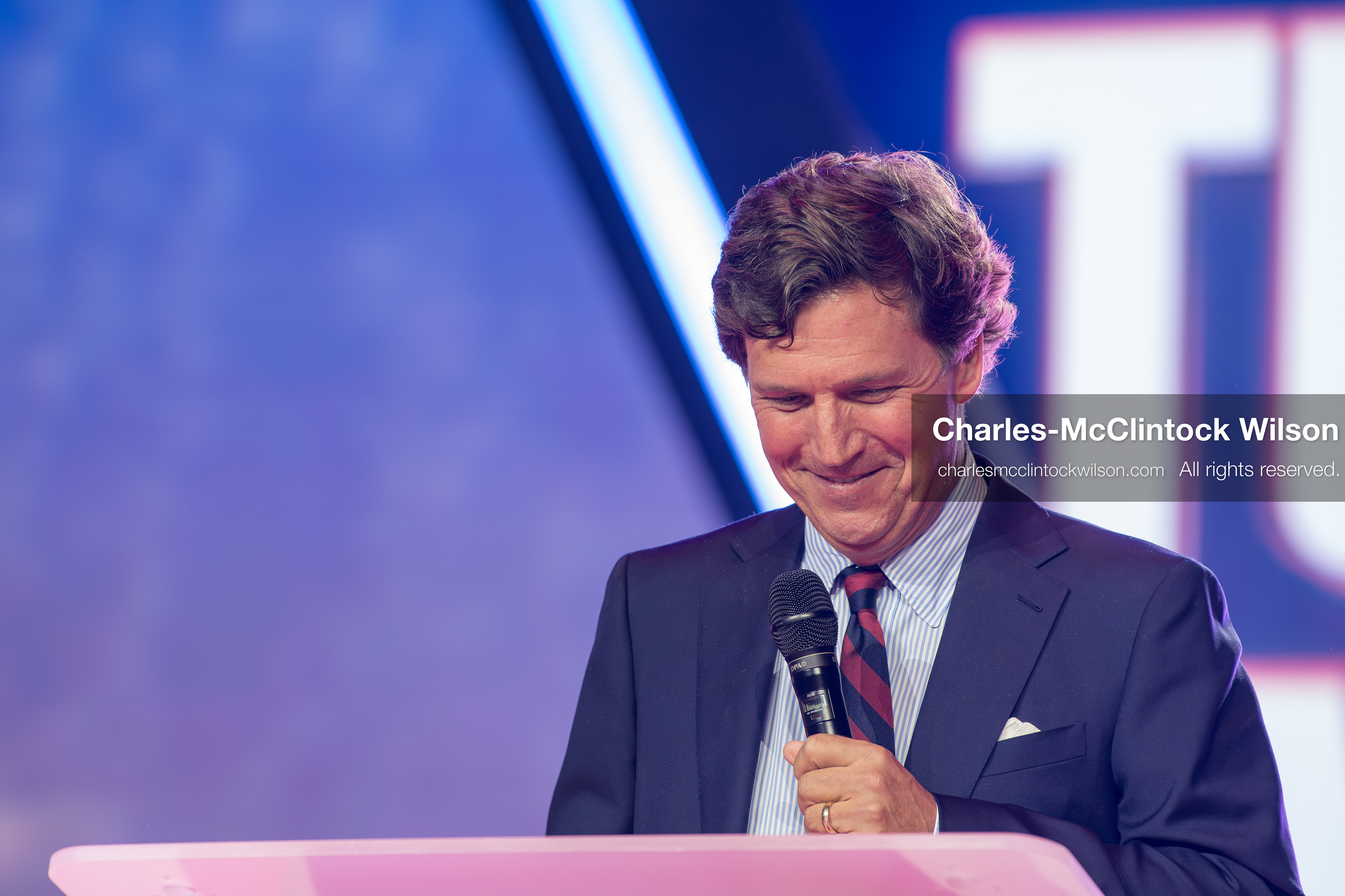 December 18, 2025, Phoenix, Arizona, USA: Tucker Carlson speaks on Day One of Turning Point USA’s AmericaFest 2025 at the Phoenix Convention Center in Phoenix, Arizona.   (Credit Image: © Charles‑McClintock Wilson/ZUMA Press Wire)