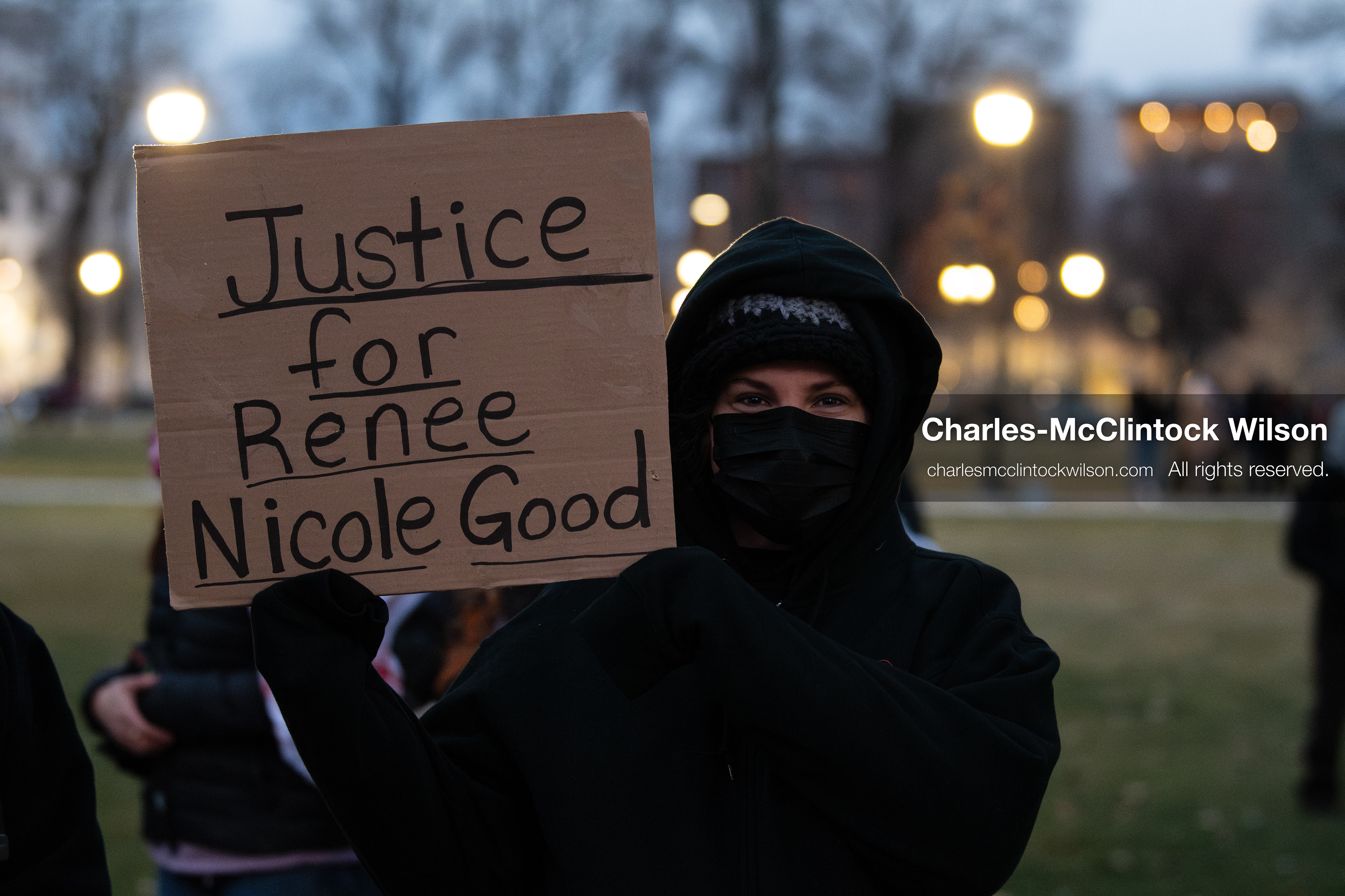 January 8, 2026, Salt Lake City, Utah, USA: A demonstrator holds a sign during an anti ICE protest at Pioneer Park in Salt Lake City Utah on Jan 8 2026. The rally followed the death of Renee Nicole Good a Minneapolis woman who was fatally shot during an encounter with immigration authorities and drew hundreds calling for accountability and changes to enforcement practices. (Credit Image: © Charles-McClintock Wilson/ZUMA Press Wire)