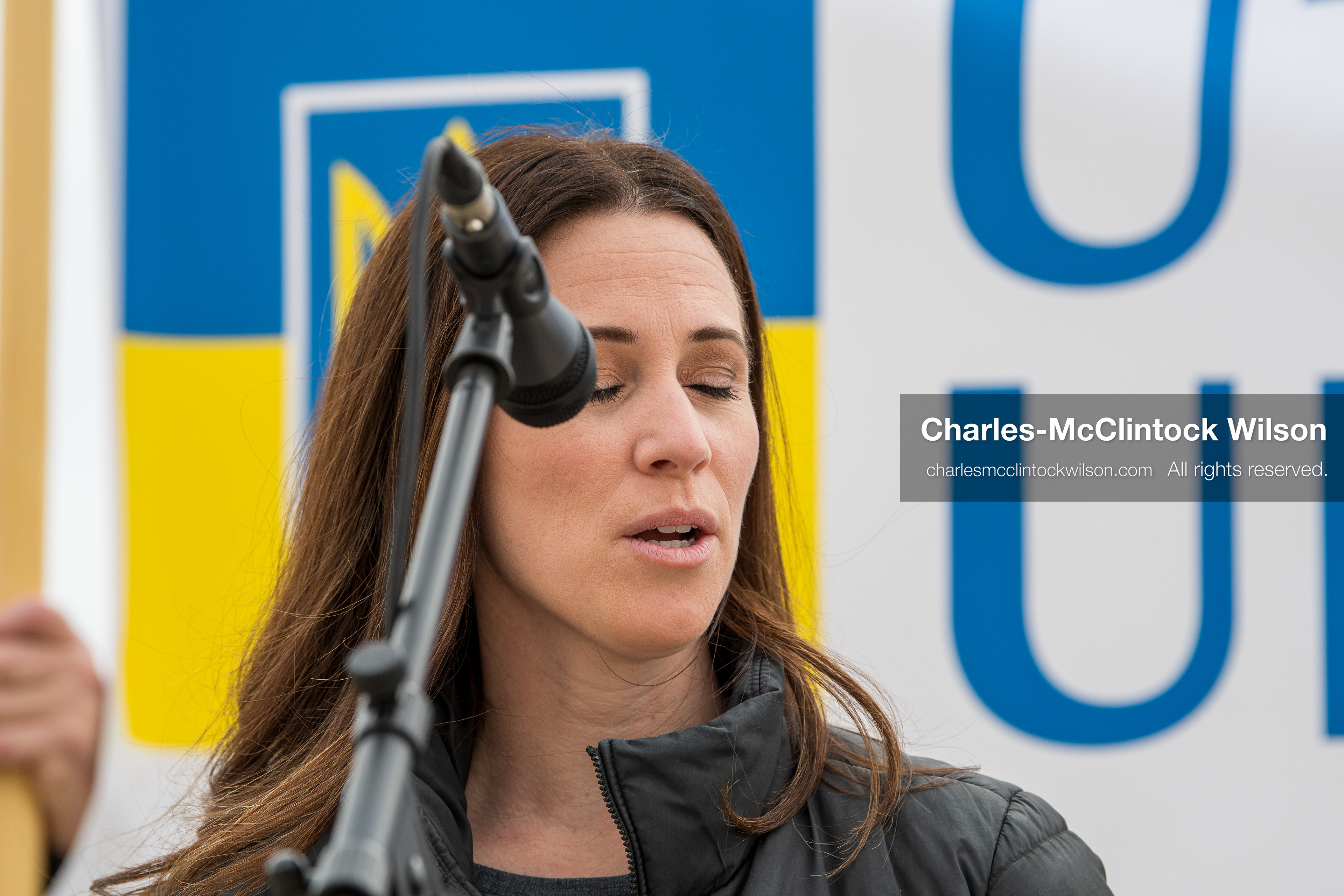 February 28, 2026, Salt Lake City, Utah, USA: STEPHANIE PITCHER, Utah state senator and a Democrat from Utah, speaks during the Stand With Ukraine rally at the Utah State Capitol. The event marked the four year anniversary of the full scale Russian invasion of Ukraine and brought community members together in support of Ukrainians and local humanitarian efforts. (Credit Image: © Charles McClintock Wilson/ZUMA Press Wire)