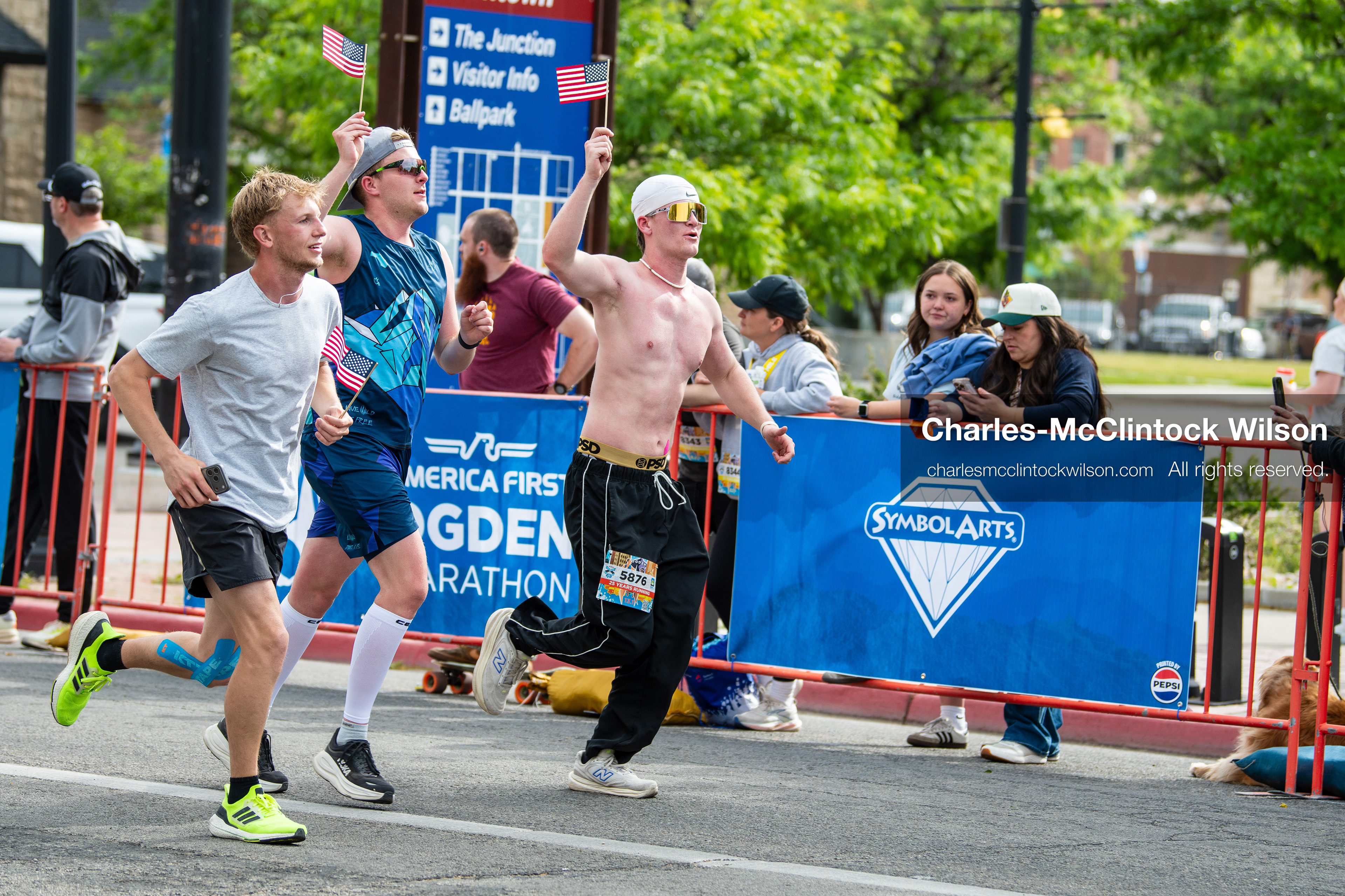 May 16, 2026, Ogden, Utah, USA: Runners make their way along the course during the 25th Annual America First Ogden Marathon in Ogden, Utah, on Saturday, May 16, 2026. The event drew thousands of participants and spectators for the milestone 25th running of the marathon. (Credit Image: © Charles-McClintock Wilson/ZUMA Press Wire)