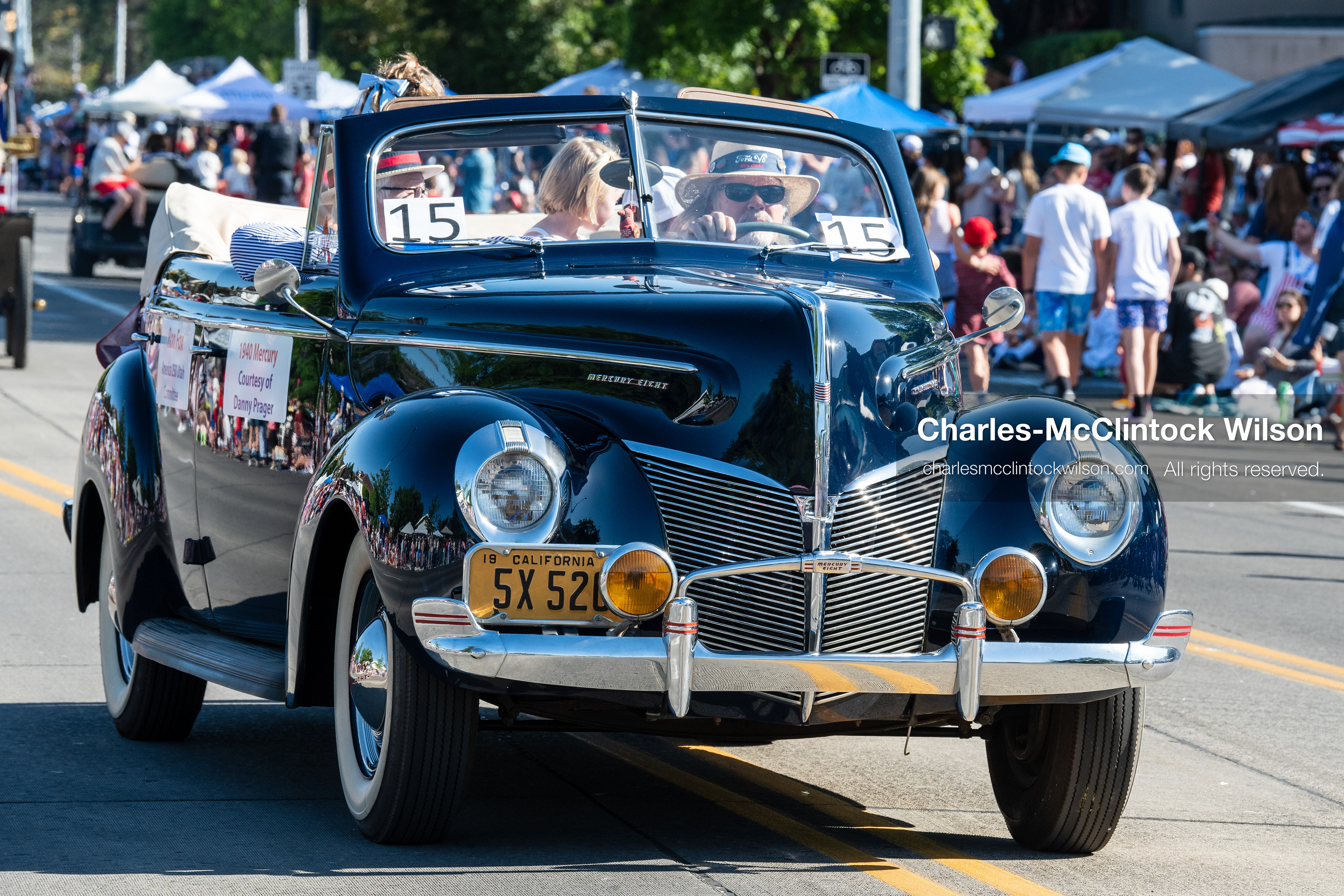 July 4, 2026, Provo, Utah, USA: A vintage classic car drives along University Avenue past crowds lining the street during America's Freedom Festival Grand Parade in Provo, Utah, Saturday, July 4, 2026. The annual event drew thousands of spectators to the downtown corridor. (Credit Image: © Charles-McClintock Wilson/ZUMA Press Wire)