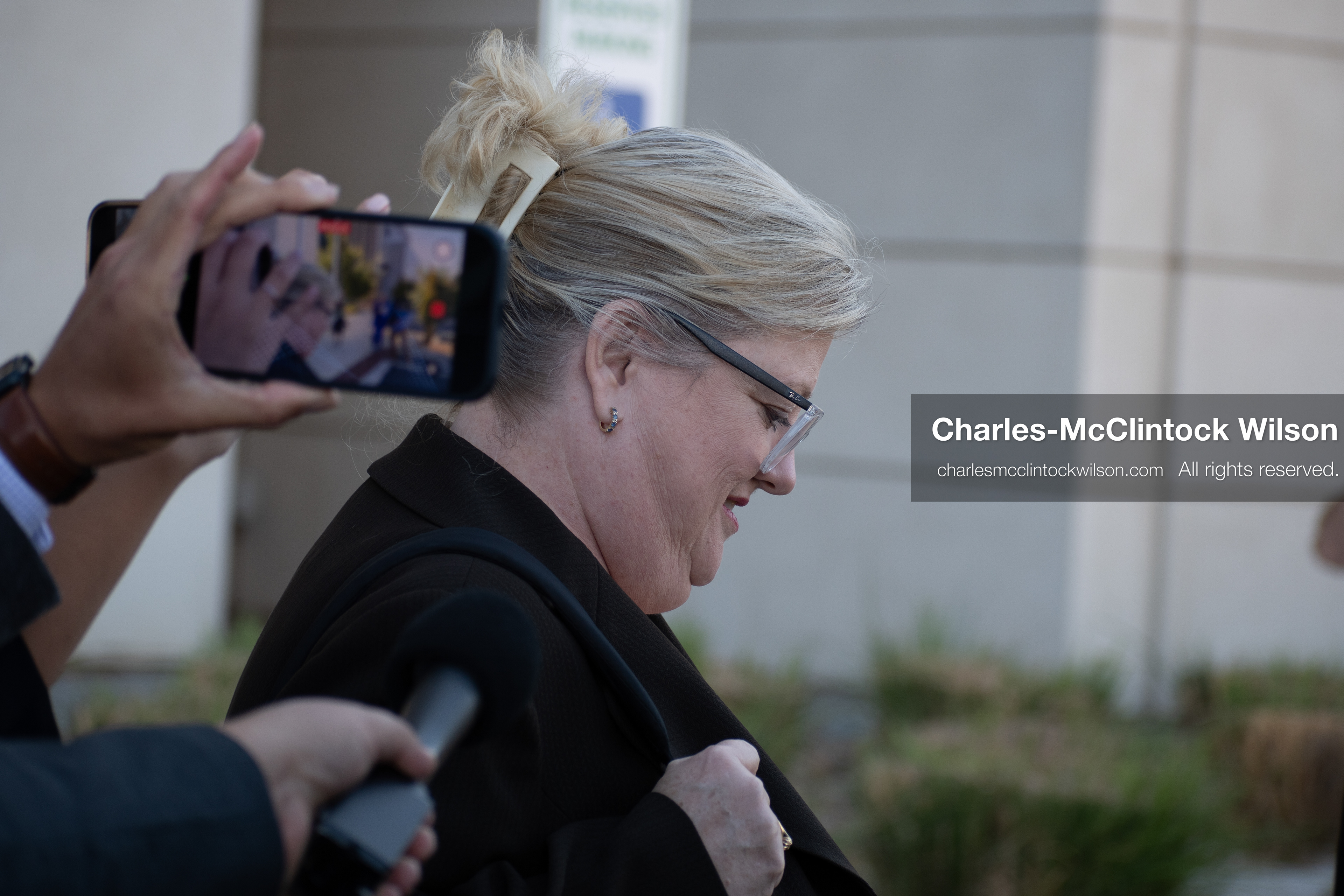SEPTEMBER 29, 2025 — PROVO, UTAH, USA: Kathryn Nester, attorney for Tyler Robinson, walks outside the Utah County Court ahead of a waiver hearing. Robinson, charged with aggravated murder in the September 10 shooting death of conservative activist Charlie Kirk at Utah Valley University, appeared virtually for the proceedings. (Credit Image: © Charles‑McClintock Wilson / ZUMA Press Wire)
