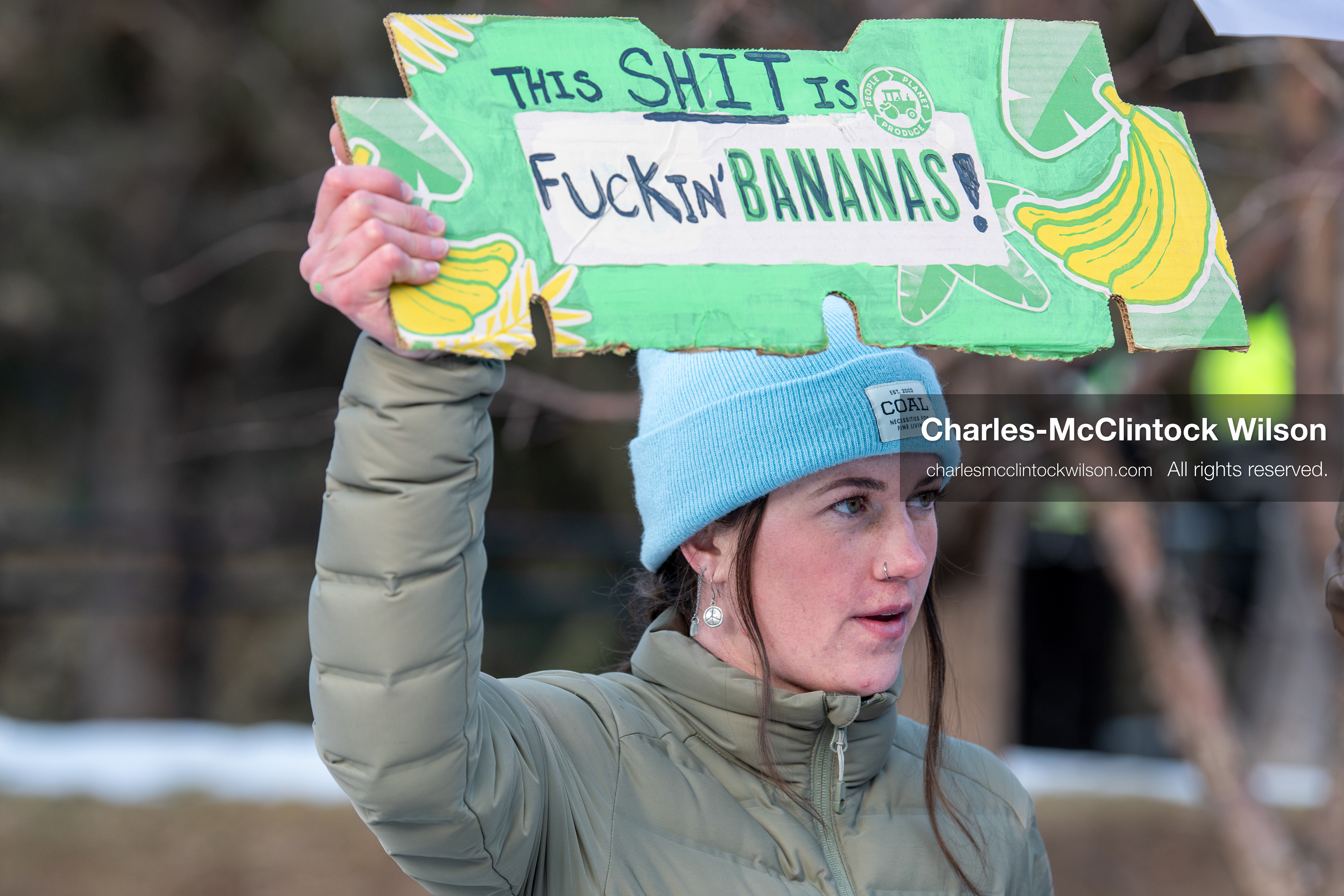 January 26, 2026, Park City, Utah, USA: A demonstrator holds a sign during a protest opposing U.S. Immigration and Customs Enforcement (I.C.E.) ICE agents at Miner's Park on Main Street during the Sundance Film Festival in Park City, Utah, on Monday, Jan. 26, 2026. The event was held in response to the fatal shooting of Alex Pretti by a U.S. Border Patrol officer in Minneapolis. (Credit Image: © Charles McClintock Wilson/ZUMA Press Wire)
