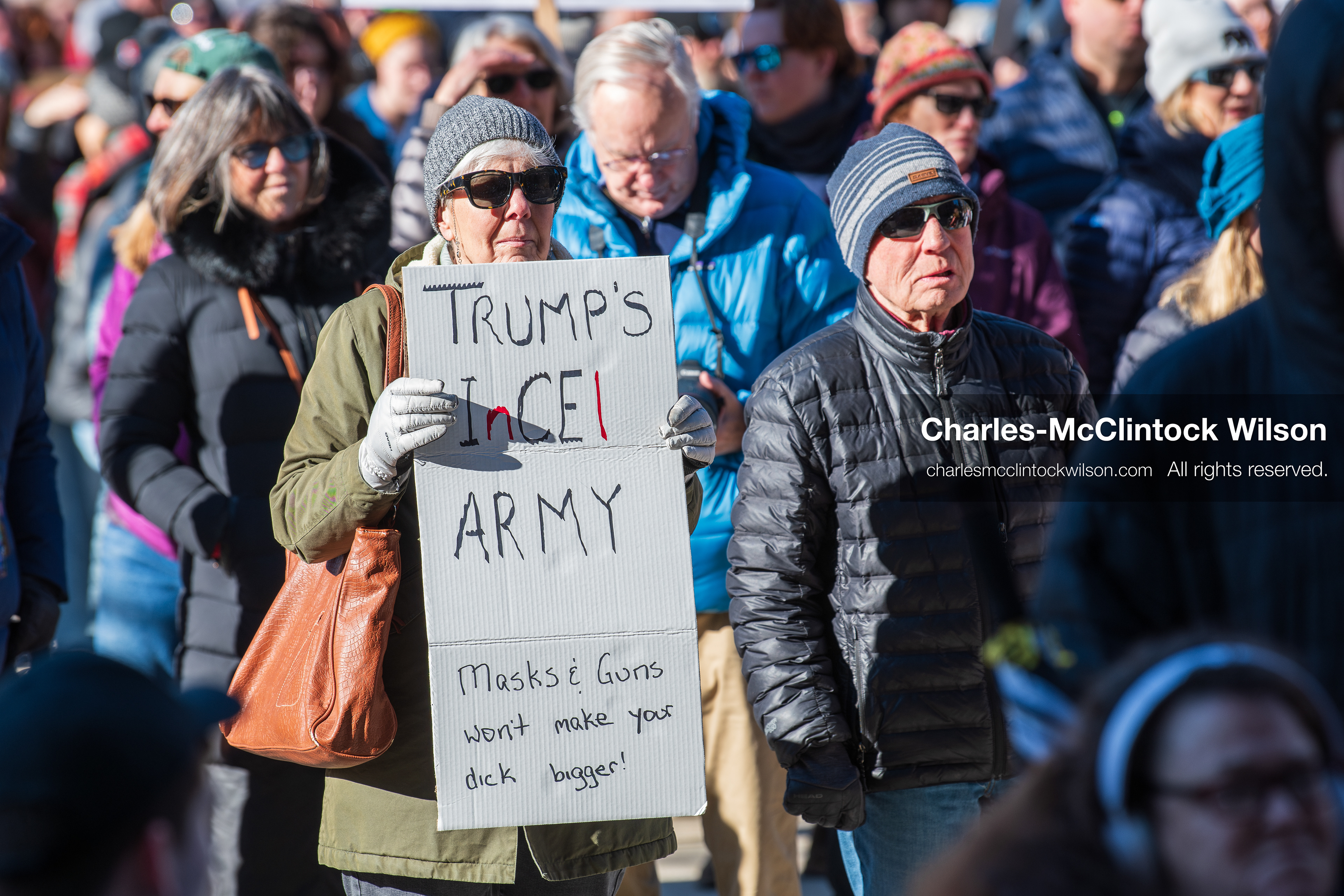 January 10, 2026, Salt Lake City, Utah, USA: Crowd of demonstrators gathered at Washington Square Park during the ICE Out for Good protest in Salt Lake City, Utah, on January 10, 2026, a demonstration against ICE and calling for justice for Renee Nicole Good. (Credit Image: © Charles-McClintock Wilson/ZUMA Press Wire)