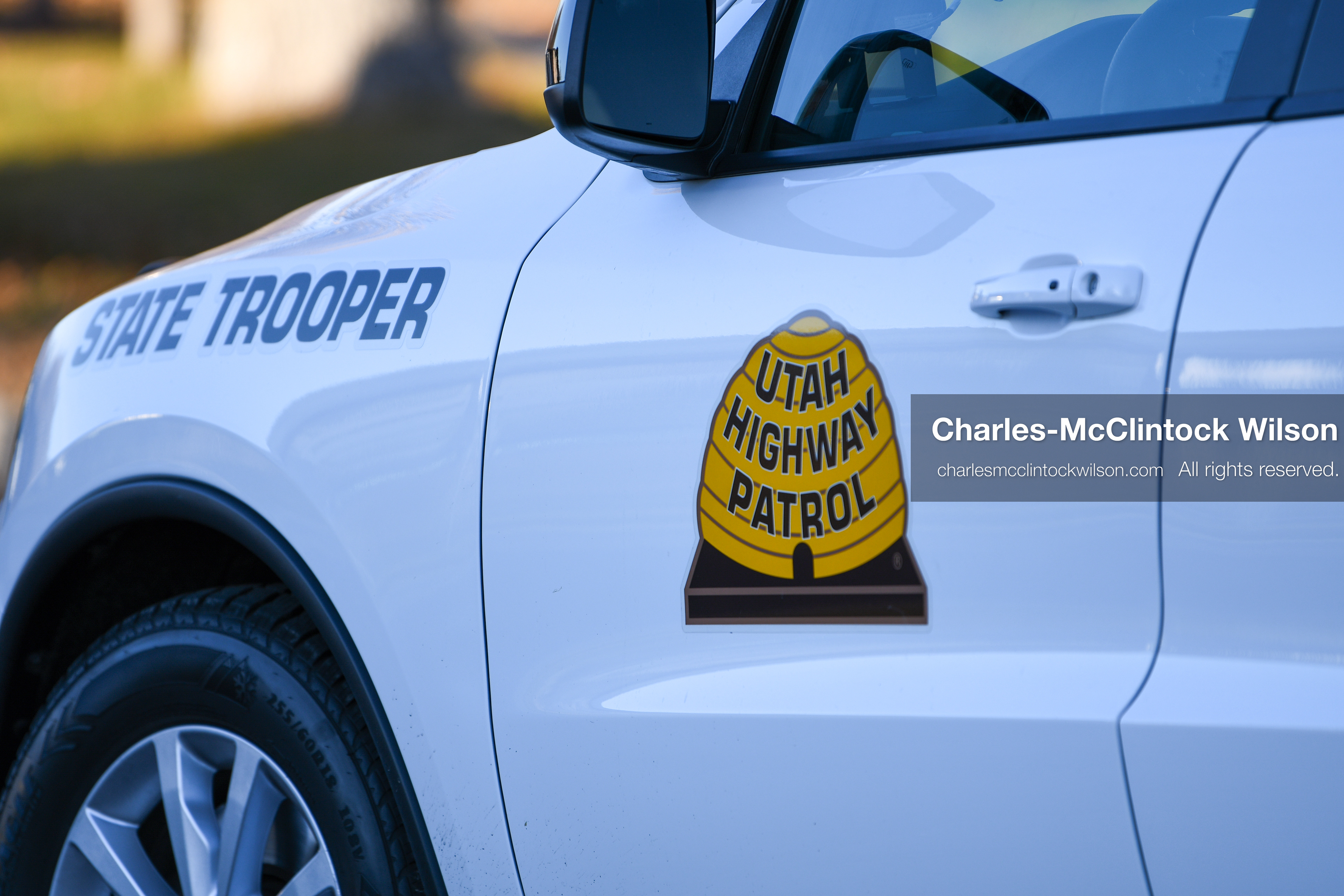 PROVO, UTAH, USA – DECEMBER 11, 2025: A Utah Highway Patrol vehicle is parked near the Fourth District Court in Provo during the first in‑person court appearance of Tyler Robinson in the Charlie Kirk murder case. (Credit Image: © Charles‑McClintock Wilson/ZUMA Press Wire)
