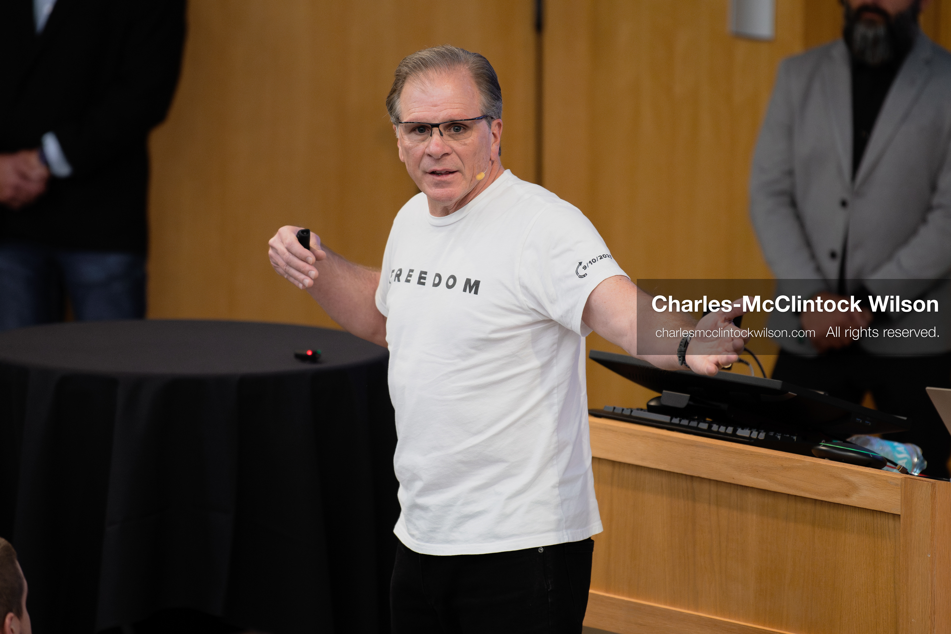 March 26, 2026, Orem, Utah, USA: US author, Christian apologist, and founder of http://CrossExamined.org Frank Turek speaks during a stop on his “Change My Mind” College Tour at Utah Valley University in Orem, Utah. The event, hosted by Ratio Christi, included discussions on faith, philosophy, and the problem of evil. (Credit Image: © Charles-McClintock Wilson/ZUMA Press Wire)