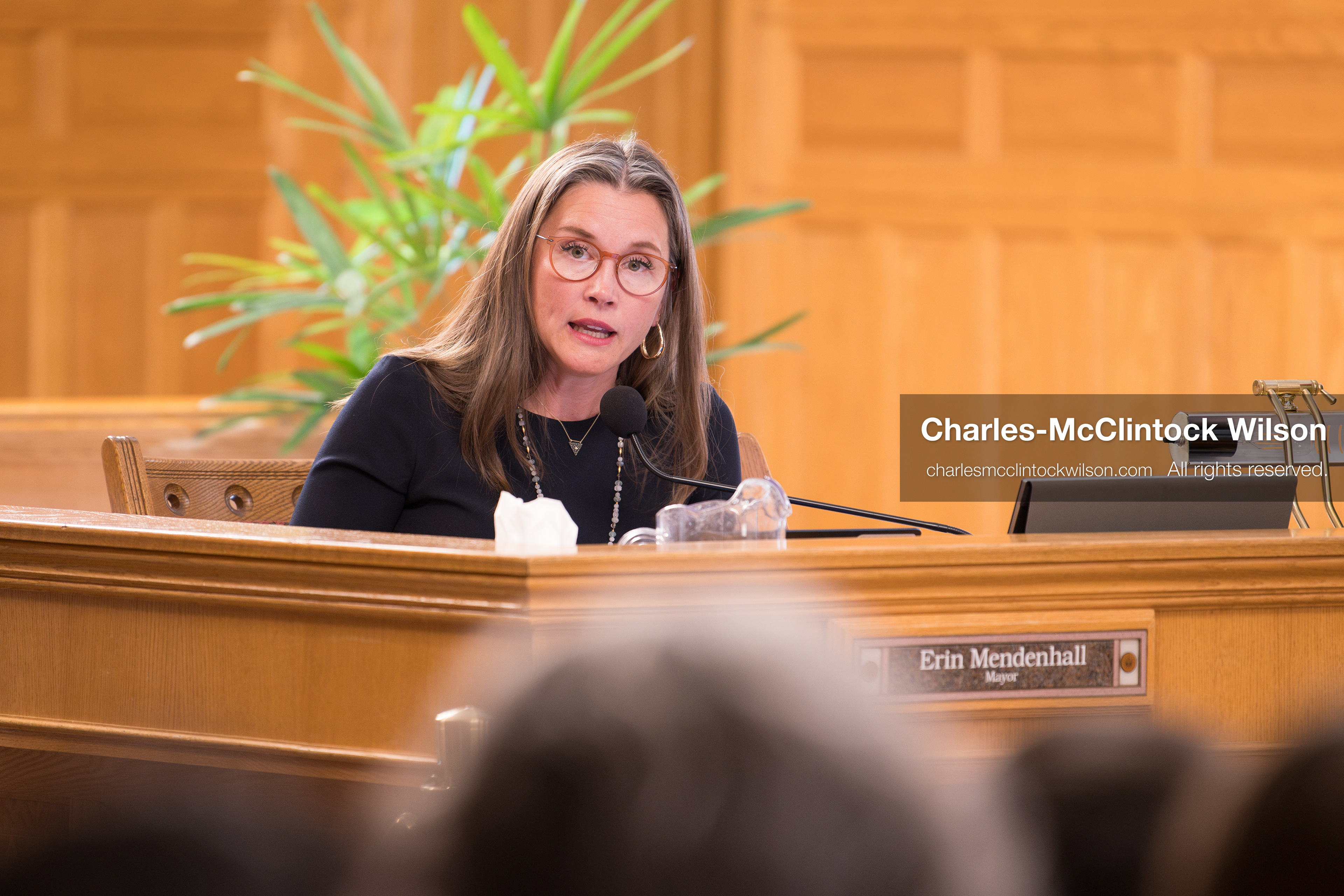 May 5, 2026, Salt Lake City, Utah, USA: Salt Lake City Mayor ERIN MENDENHALL speaks during the Salt Lake City Council's formal meeting in Salt Lake City on Tuesday, May 5, 2026. The meeting included public hearings on a proposed camping and public property ordinance. (Credit Image: © Charles-McClintock Wilson/ZUMA Press Wire)