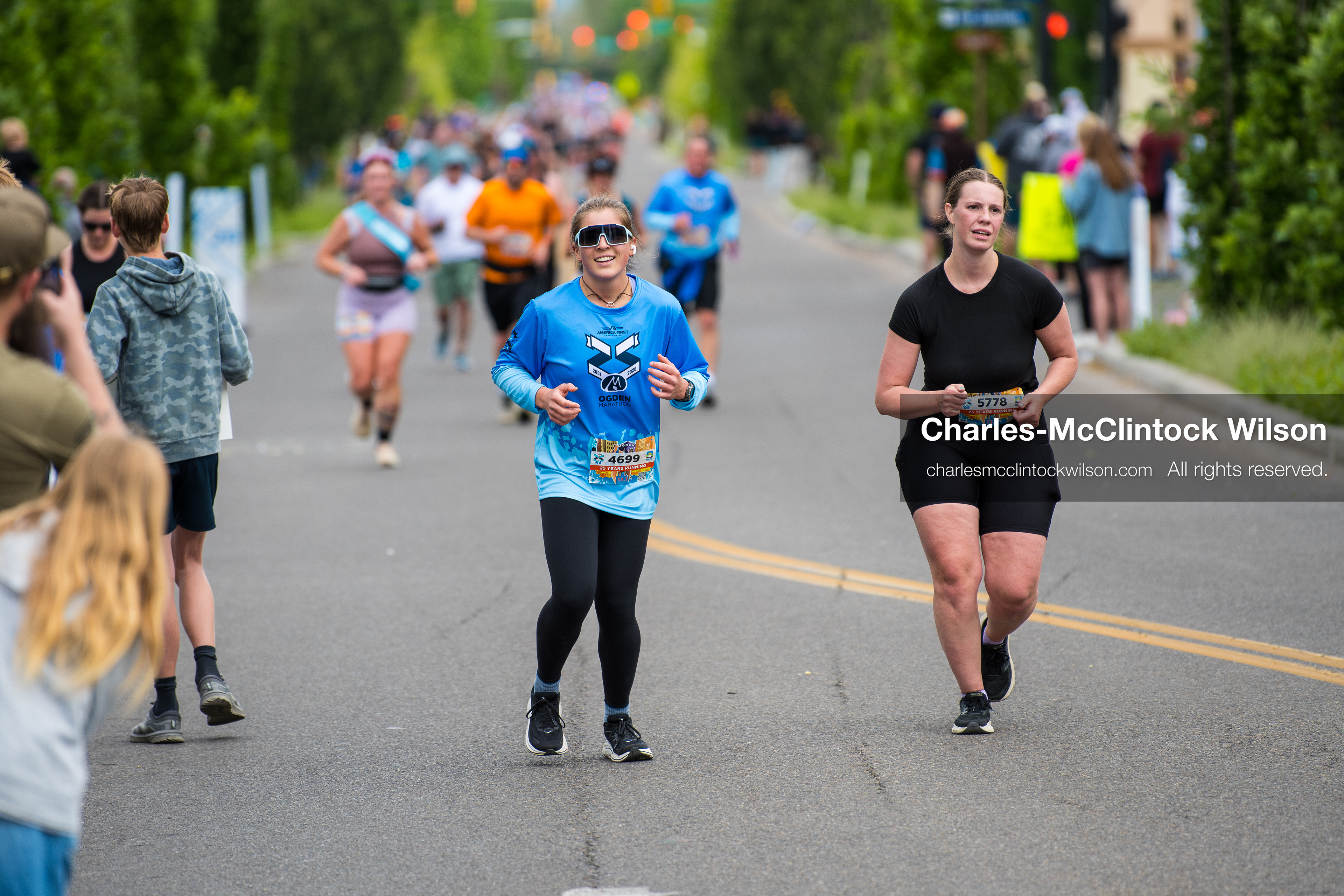 May 16, 2026, Ogden, Utah, USA: Runners make their way along the course during the 25th Annual America First Ogden Marathon in Ogden, Utah, on Saturday, May 16, 2026. The event drew thousands of participants and spectators for the milestone 25th running of the marathon. (Credit Image: © Charles-McClintock Wilson/ZUMA Press Wire)
