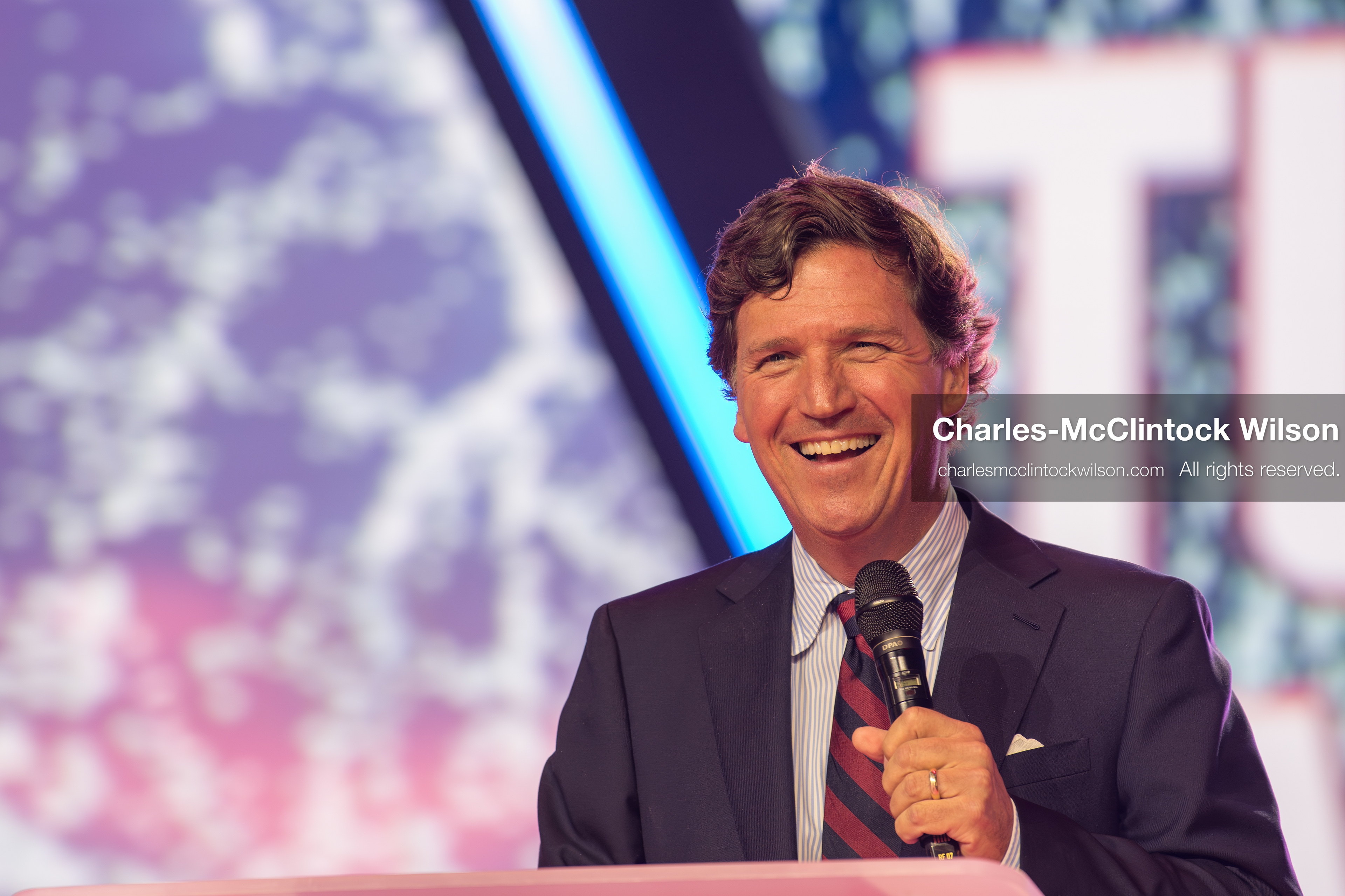 December 18, 2025, Phoenix, Arizona, USA: Tucker Carlson speaks on Day One of Turning Point USA’s AmericaFest 2025 at the Phoenix Convention Center in Phoenix, Arizona.   (Credit Image: © Charles‑McClintock Wilson/ZUMA Press Wire)