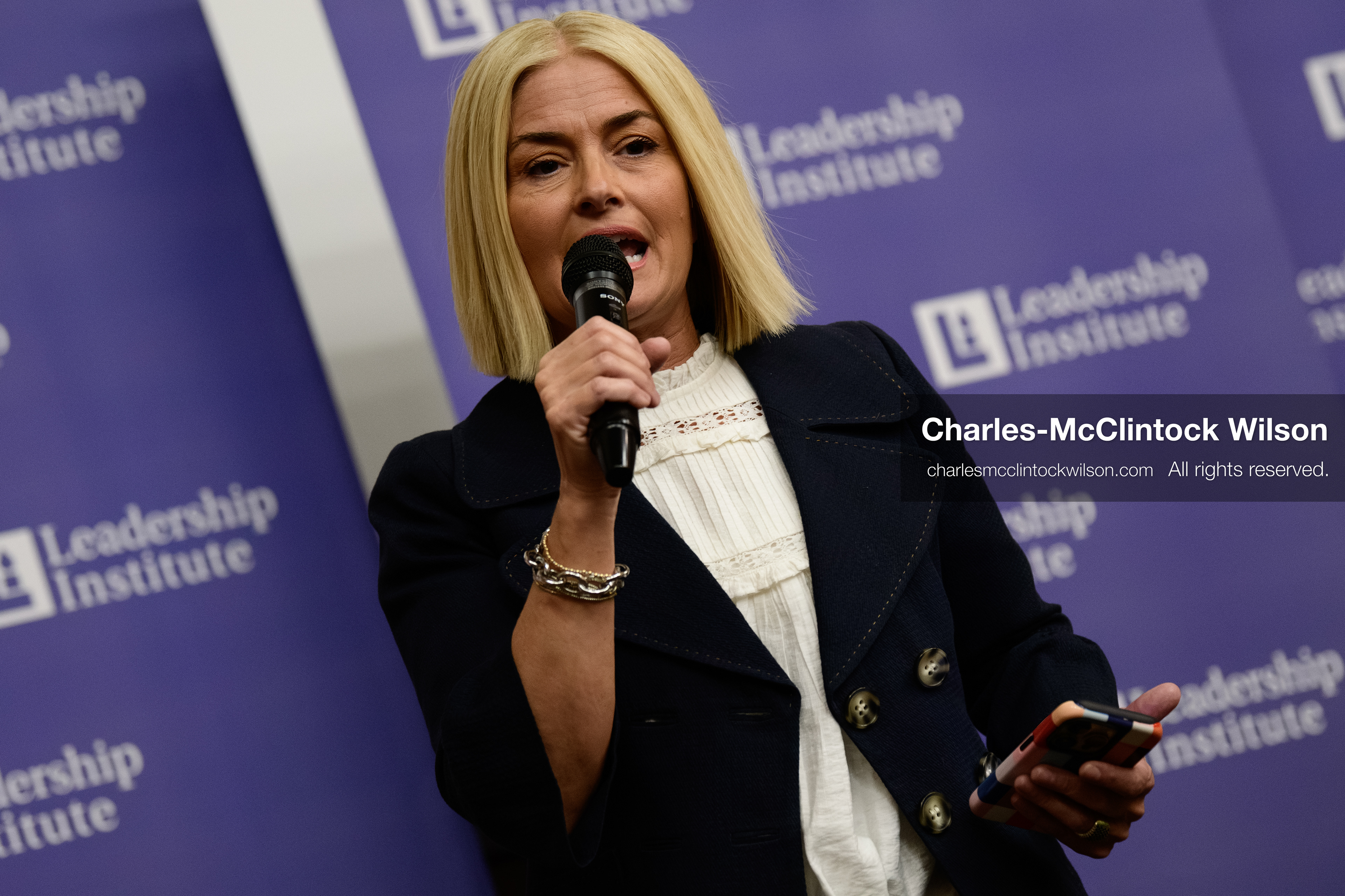 April 10, 2026, Salt Lake City, Utah, USA: Political advisor and conservative activist Carolyn Phippen, who serves as president of the Women’s Republican Club of Salt Lake, speaks during a “Learing Tour” event headlined by YouTuber Nick Shirley and organized by the Utah Federation of College Republicans at the University of Utah. (Credit Image: © Charles-McClintock Wilson/ZUMA Press Wire)