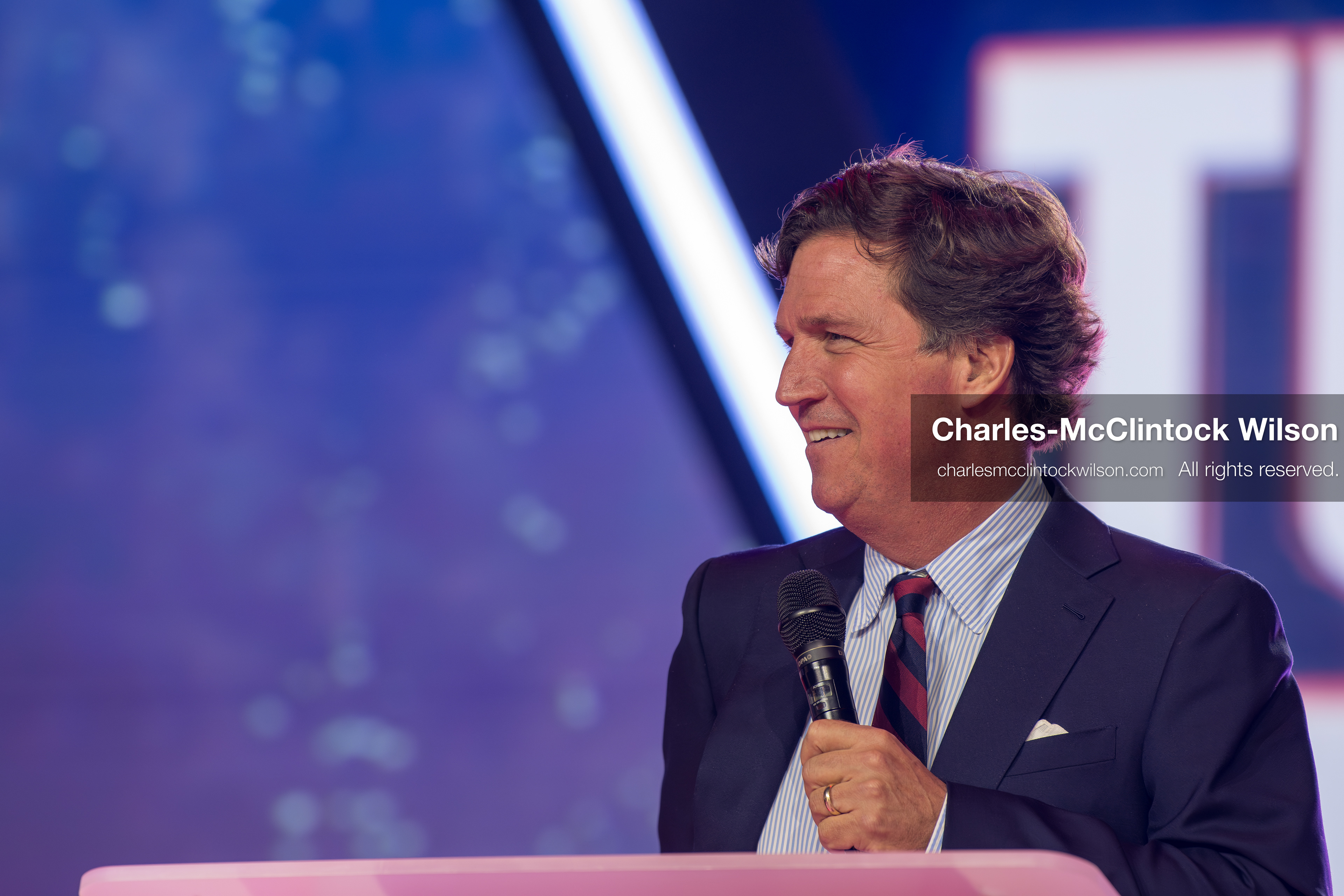 December 18, 2025, Phoenix, Arizona, USA: Tucker Carlson speaks on Day One of Turning Point USA’s AmericaFest 2025 at the Phoenix Convention Center in Phoenix, Arizona.   (Credit Image: © Charles‑McClintock Wilson/ZUMA Press Wire)
