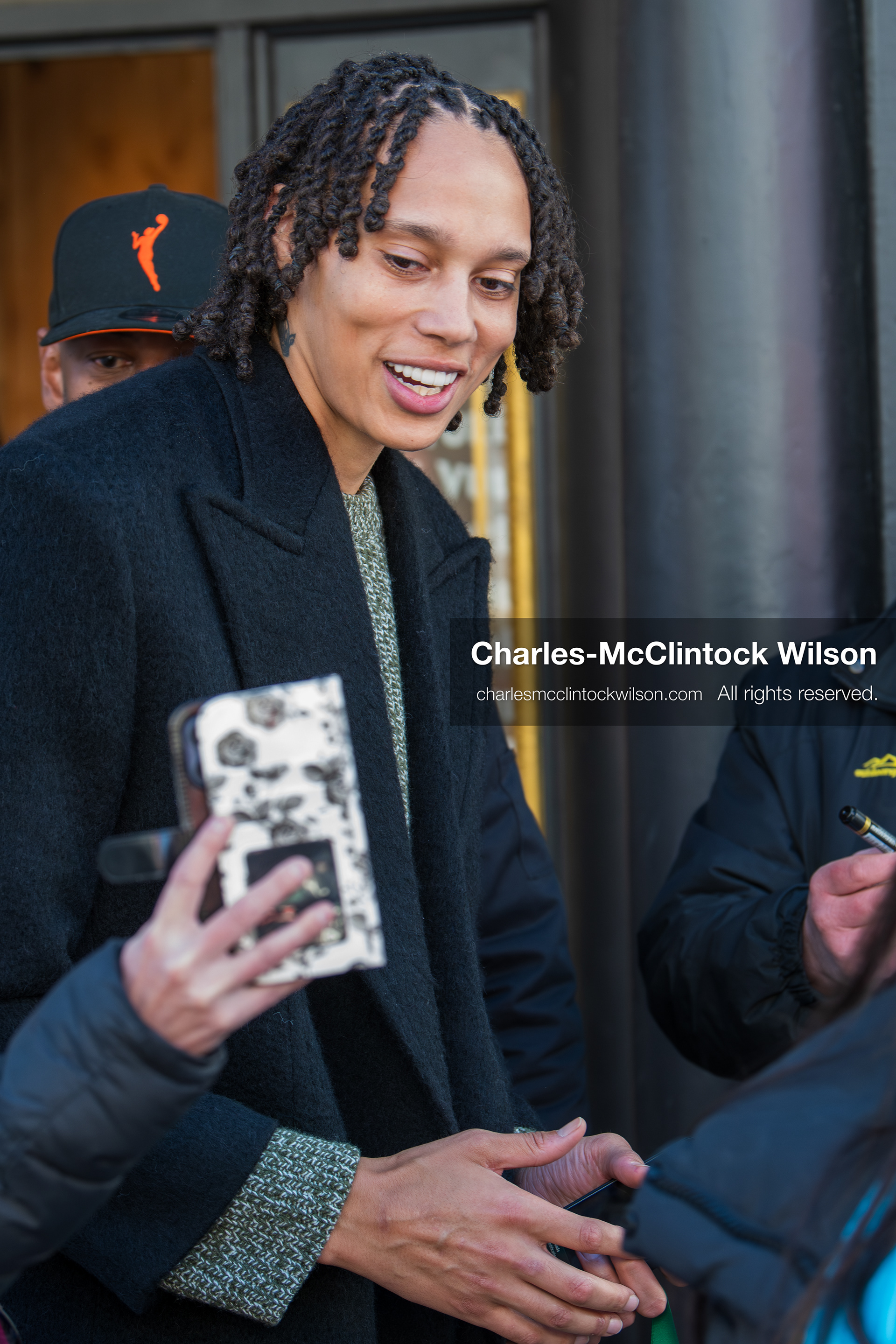 January 26, 2026, Park City, Utah, USA: US basketball player BRITTNEY GRINER interacts with fans while leaving The Vulture Spot during the 2026 Sundance Film Festival in Park City, Utah. (Credit Image: © Charles McClintock Wilson/ZUMA Press Wire)