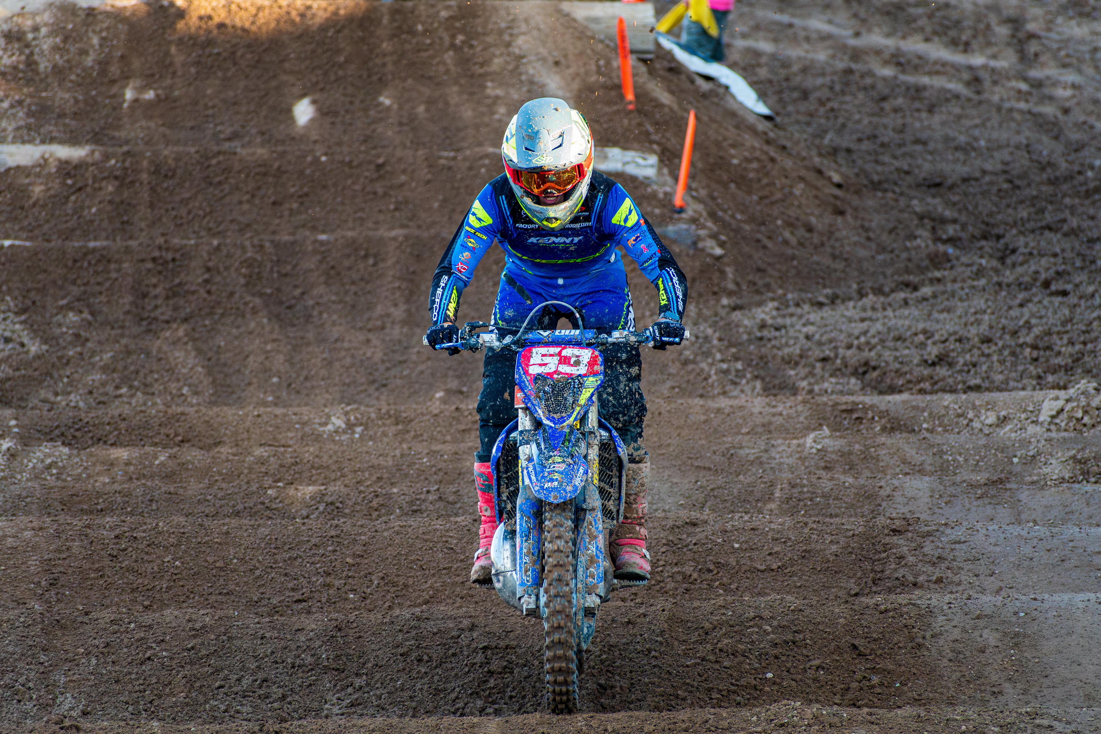 Nephi, Utah – June 28, 2025: A motocross rider competes during the Juab Xtreme Racing event at Juab County Fairgrounds.