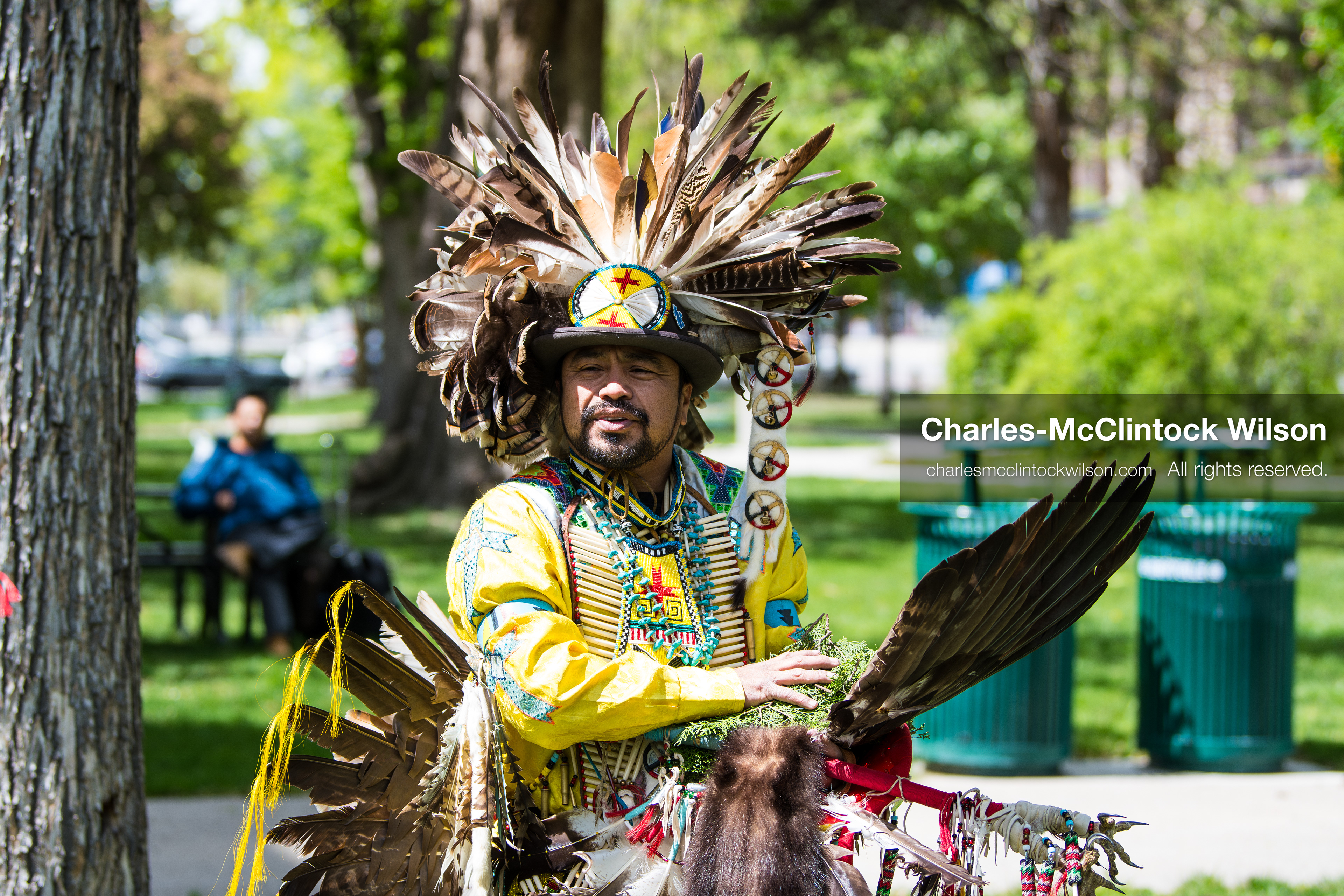 April 22, 2026, Salt Lake City, Utah, USA: Indigenous advocate CARL MOORE participates in an Earth Day event hosted by Sunrise University of Utah at the Salt Lake City and County Building. The gathering brought together students, community members, and speakers to highlight sustainability issues affecting Utah. (Credit Image: © Charles-McClintock Wilson/ZUMA Press Wire)