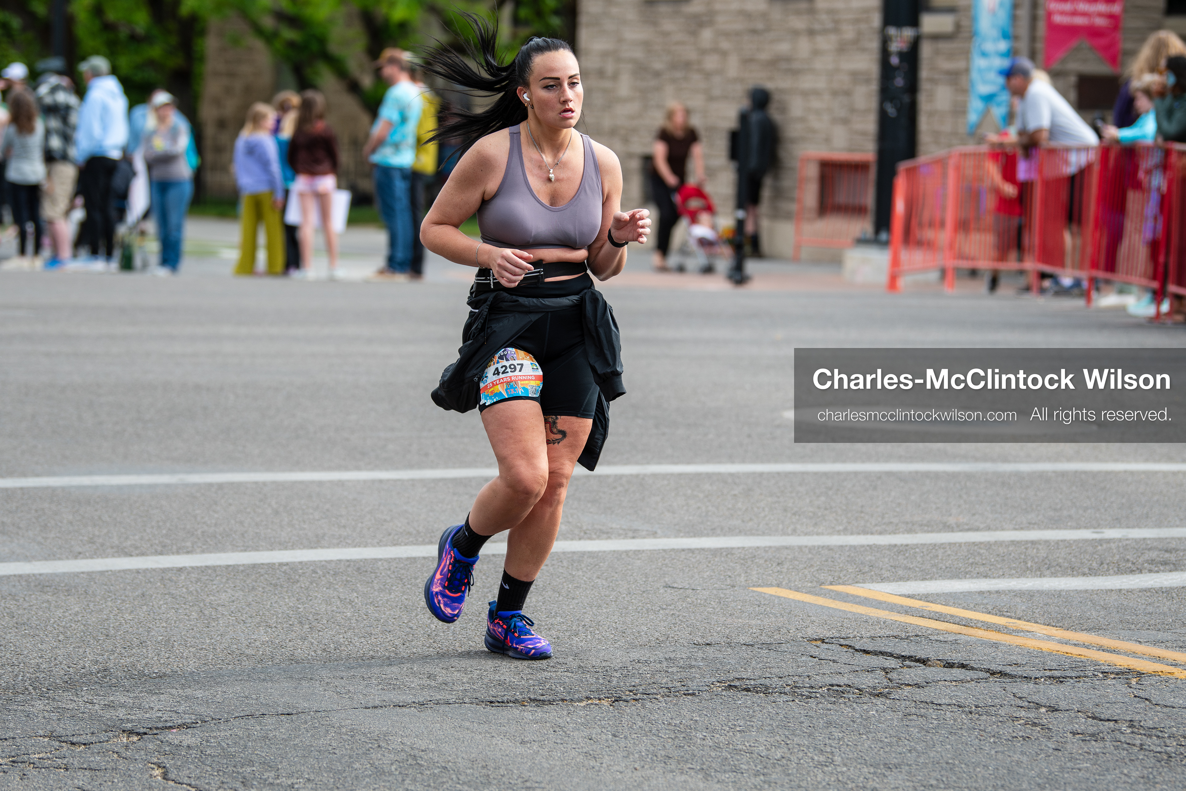 May 16, 2026, Ogden, Utah, USA: A runner competes in the 25th Annual America First Ogden Marathon in Ogden, Utah, on Saturday, May 16, 2026. The event drew thousands of participants and spectators for the milestone 25th running of the marathon. (Credit Image: © Charles-McClintock Wilson/ZUMA Press Wire)