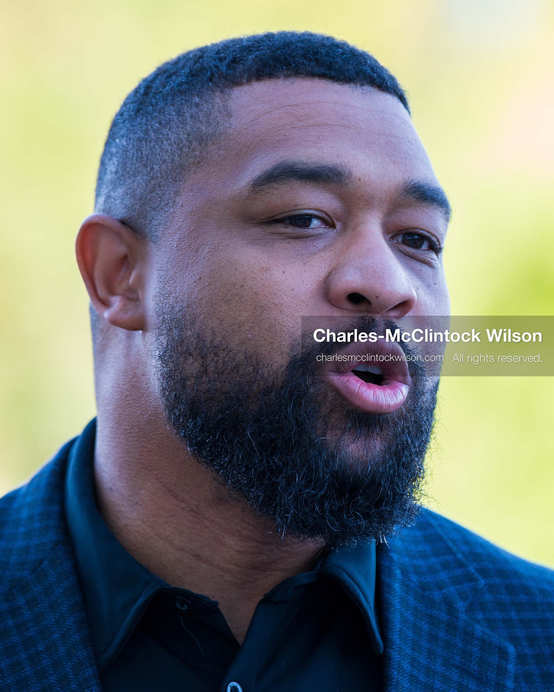 July 9, 2026, Provo, Utah, USA: BRANDON TATUM, a conservative commentator and former police officer, conducts an interview outside the Fourth District Court during the fourth day of the preliminary hearing in the Tyler Robinson case. (Credit Image: © Charles-McClintock Wilson/ZUMA Press Wire)