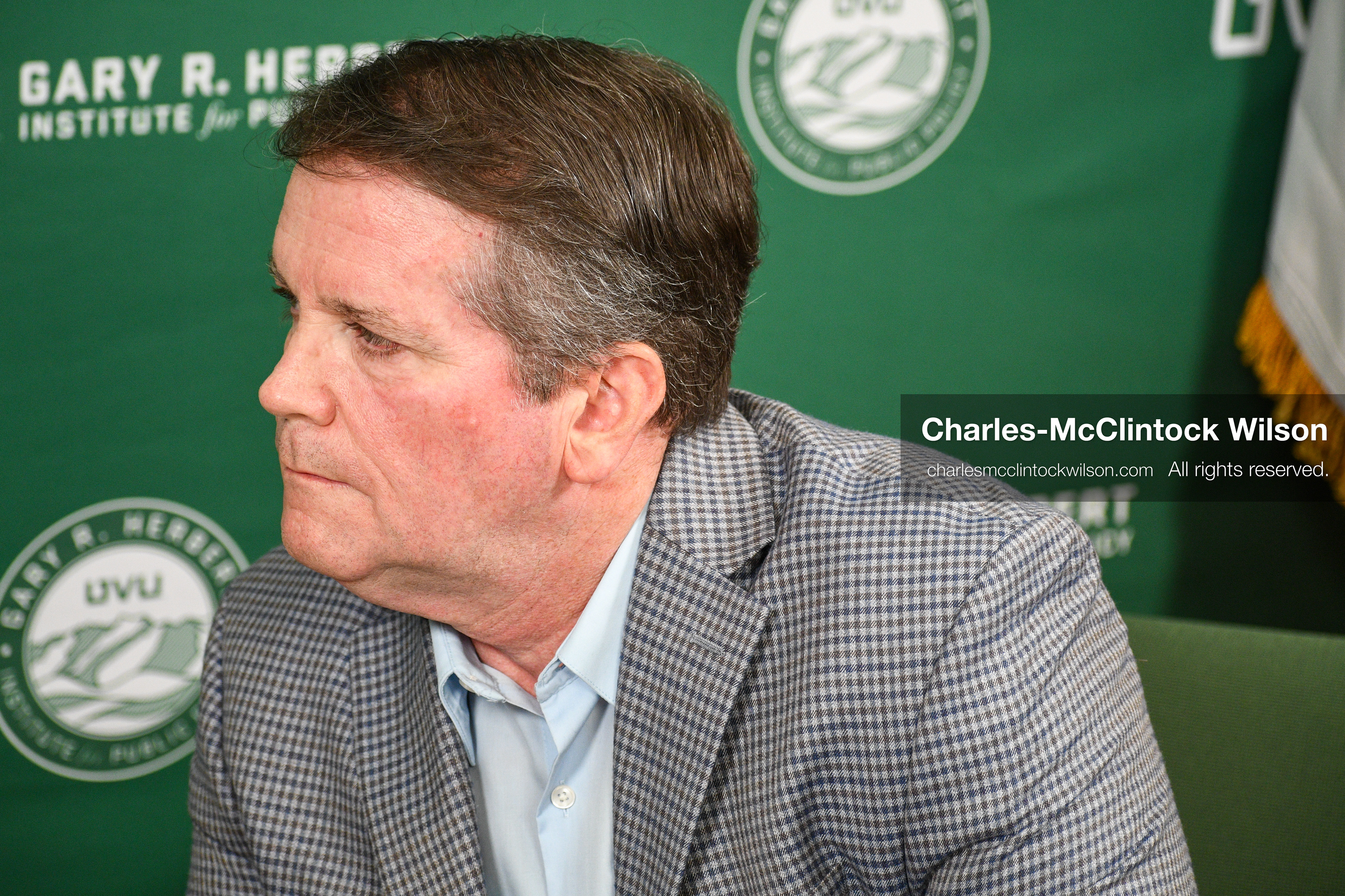 November 5, 2025, Orem, Utah, USA: Dr. Ben Carson, former U.S. Secretary of Housing and Urban Development and 2016 Republican presidential candidate, speaks with members of the press ahead of a public event hosted by the Gary R. Herbert Institute at Utah Valley University in Orem, Utah, on Nov. 5, 2025. (Credit Image: © Charles-McClintock Wilson/ZUMA Press Wire)