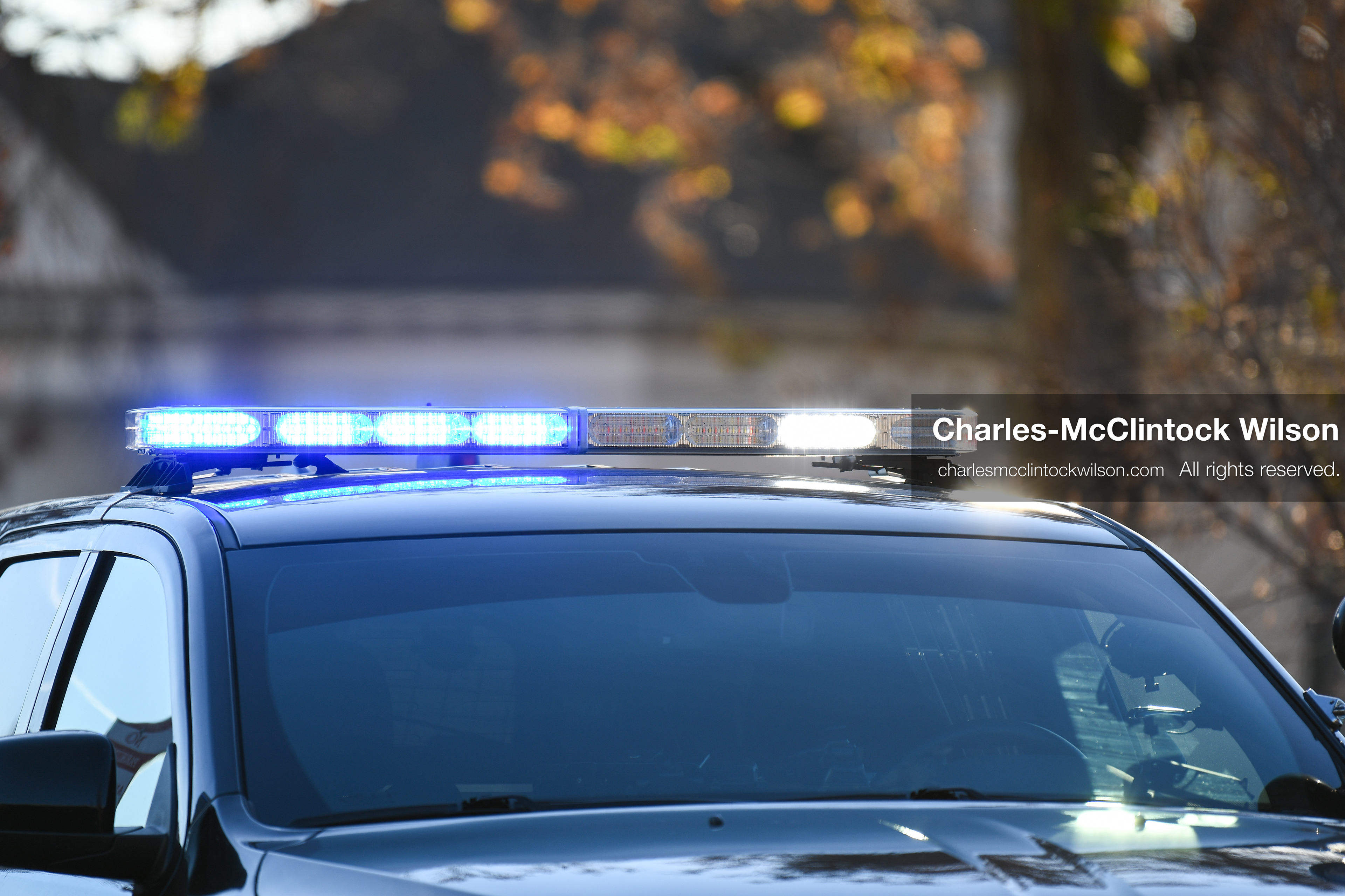 PROVO, UTAH, USA – DECEMBER 11, 2025: A Provo Police cruiser blocks the road near the Fourth District Court in Provo during the first in‑person court appearance of Tyler Robinson in the Charlie Kirk murder case. (Credit Image: © Charles‑McClintock Wilson/ZUMA Press Wire)