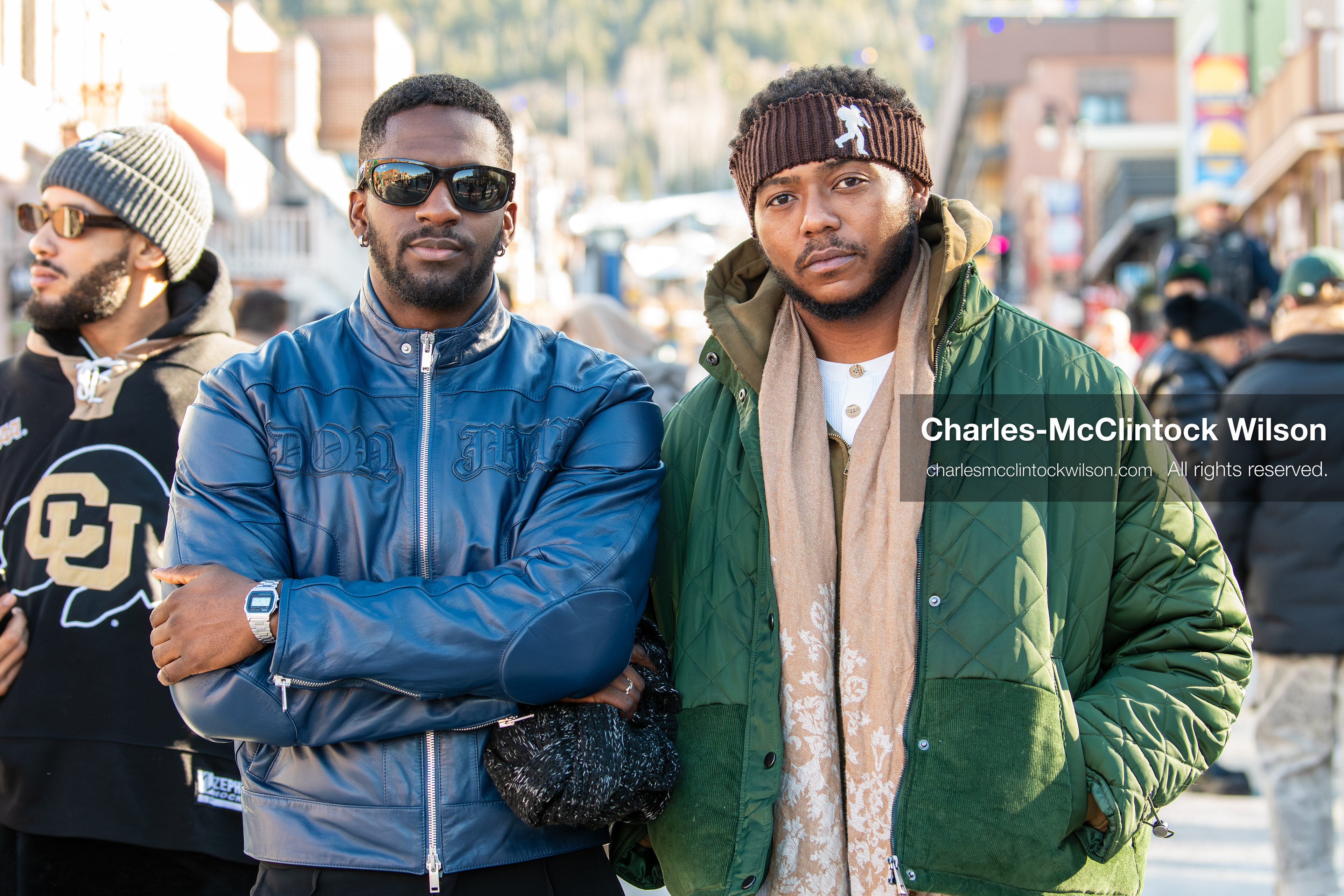January 26, 2026, Park City, Utah, USA: Demonstrators pose for a photo on Main Street during a protest opposing U.S. Immigration and Customs Enforcement (I.C.E.) ICE agents at the Sundance Film Festival in Park City, Utah, on Monday, Jan. 26, 2026. The event was held in response to the fatal shooting of Alex Pretti by a U.S. Border Patrol officer in Minneapolis. (Credit Image: © Charles McClintock Wilson/ZUMA Press Wire)