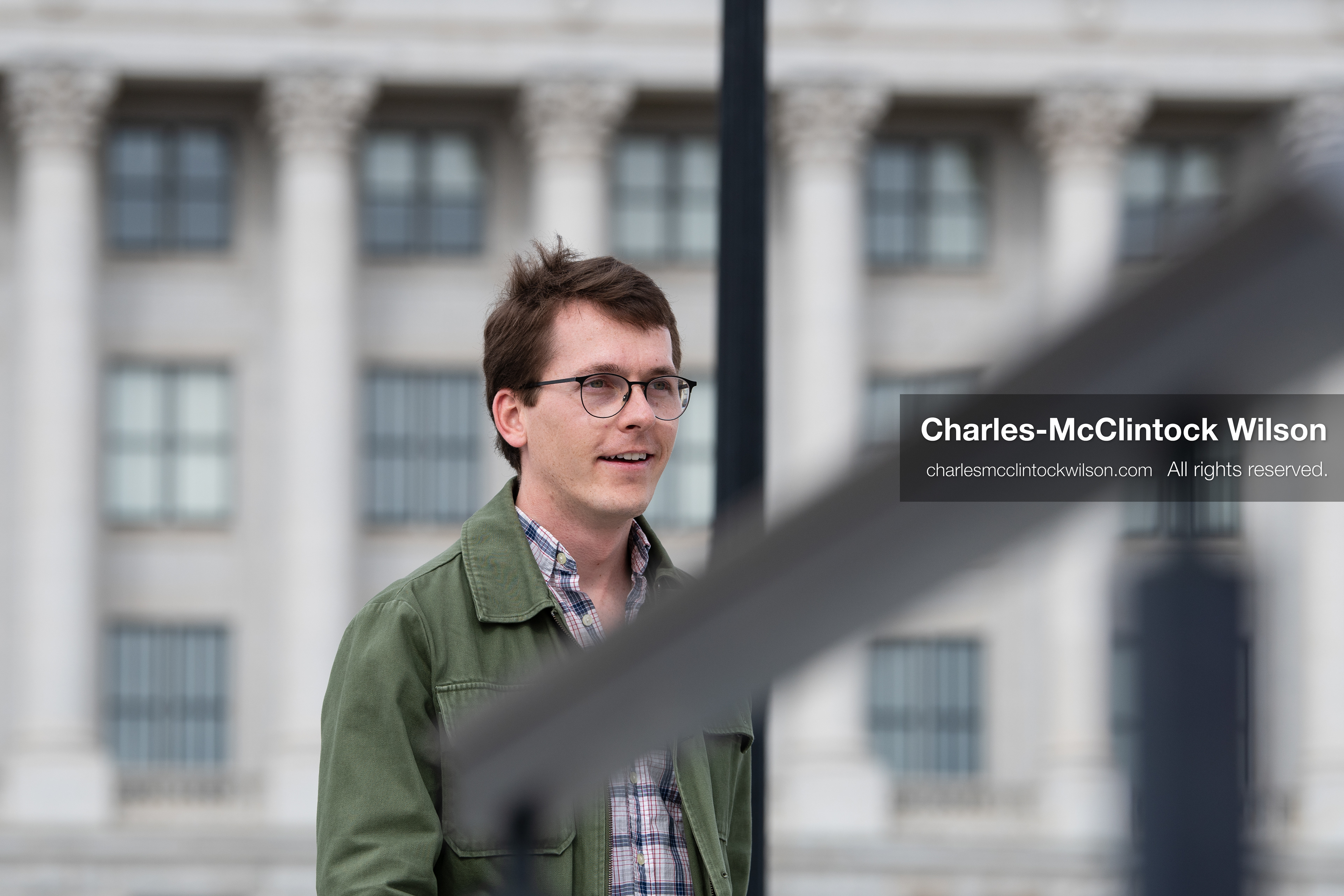 February 28, 2026, Salt Lake City, Utah, USA: RILEY OWEN, a Republican candidate for Utah 1st Congressional District and a prominent supporter of Ukraine in Utah civic circles, waves during the Stand With Ukraine rally at the Utah State Capitol. The event marked the four year anniversary of the full scale Russian invasion of Ukraine and brought community members together in support of Ukrainians and local humanitarian efforts. (Credit Image: © Charles McClintock Wilson/ZUMA Press Wire)