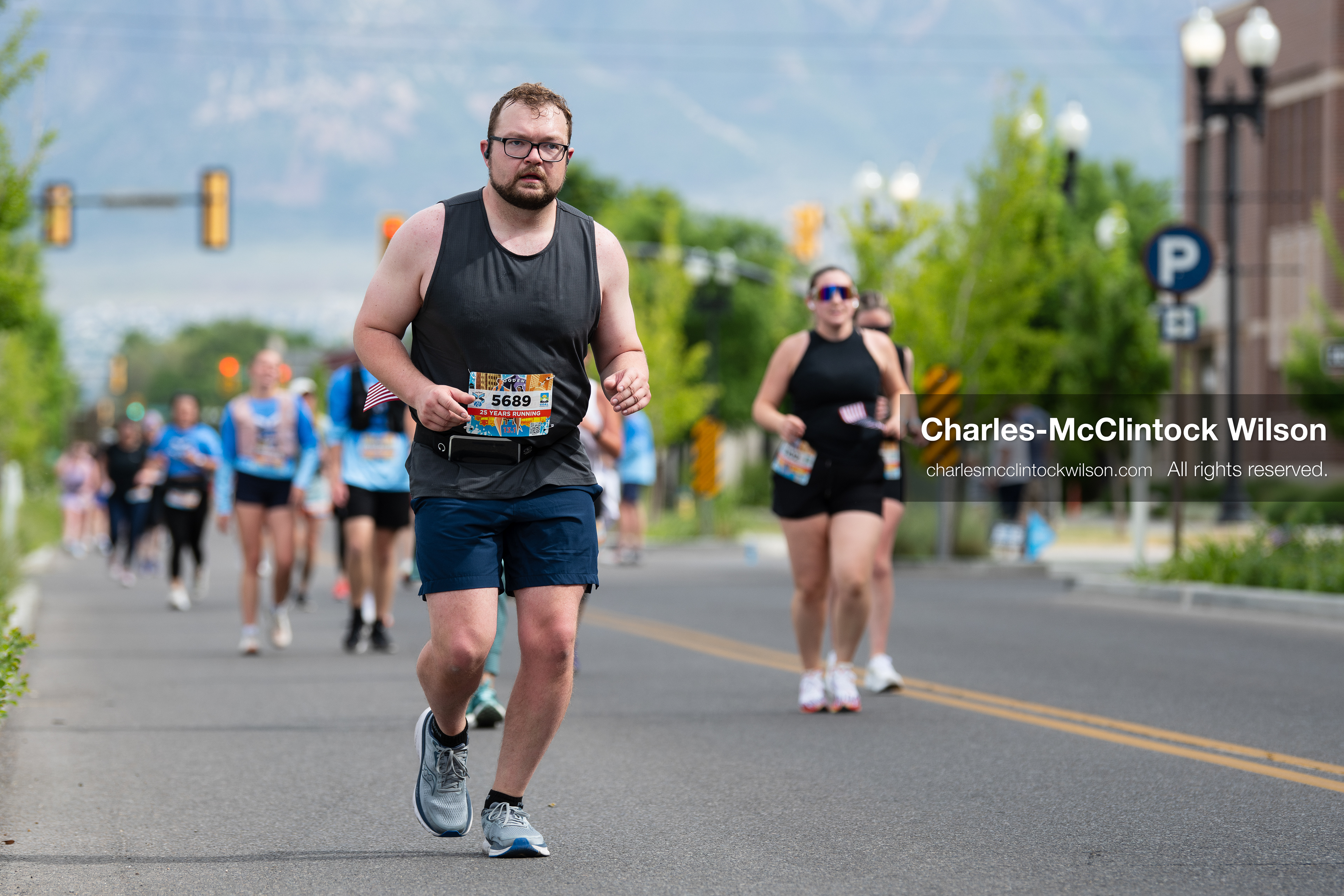 May 16, 2026, Ogden, Utah, USA: Runners make their way along the course during the 25th Annual America First Ogden Marathon in Ogden, Utah, on Saturday, May 16, 2026. The event drew thousands of participants and spectators for the milestone 25th running of the marathon. (Credit Image: © Charles-McClintock Wilson/ZUMA Press Wire)