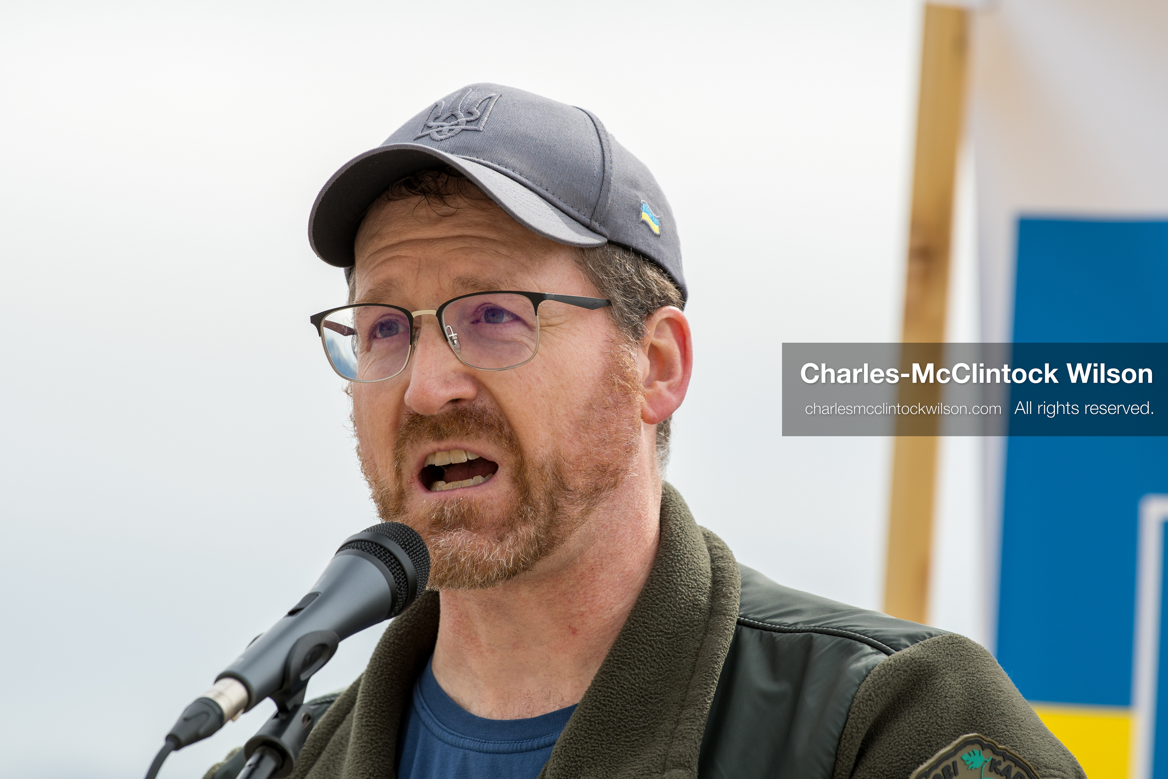 February 28, 2026, Salt Lake City, Utah, USA: NATHANIEL SANDERS, a Salt Lake County Deputy District Attorney and a vocal advocate for Ukraine, speaks during the Stand With Ukraine rally at the Utah State Capitol. The event marked the four year anniversary of the full scale Russian invasion of Ukraine and brought community members together in support of Ukrainians and local humanitarian efforts. (Credit Image: © Charles McClintock Wilson/ZUMA Press Wire)