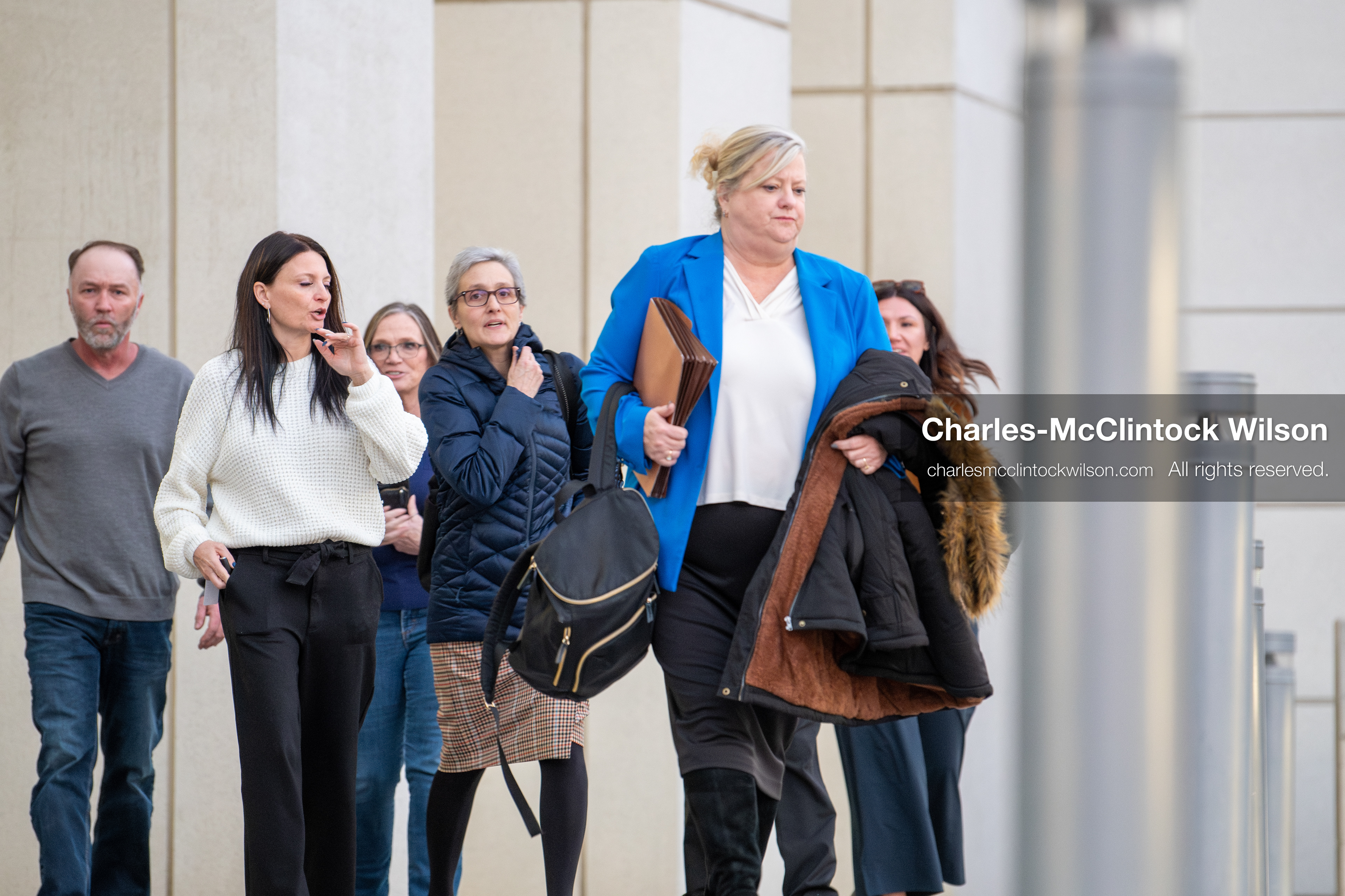 January 16, 2026, Provo, Utah, USA: Defense attorney KATHRYN NESTER walks alongside Amber Robinson and Matt Robinson outside the Fourth Judicial District Courthouse in Provo, Utah, after the January 16, 2026, court hearing for Tyler Robinson. Robinson is the alleged killer of US conservative figure Charlie Kirk, who was fatally shot during an event at Utah Valley University. (Credit Image: © Charles-McClintock Wilson/ZUMA Press Wire)