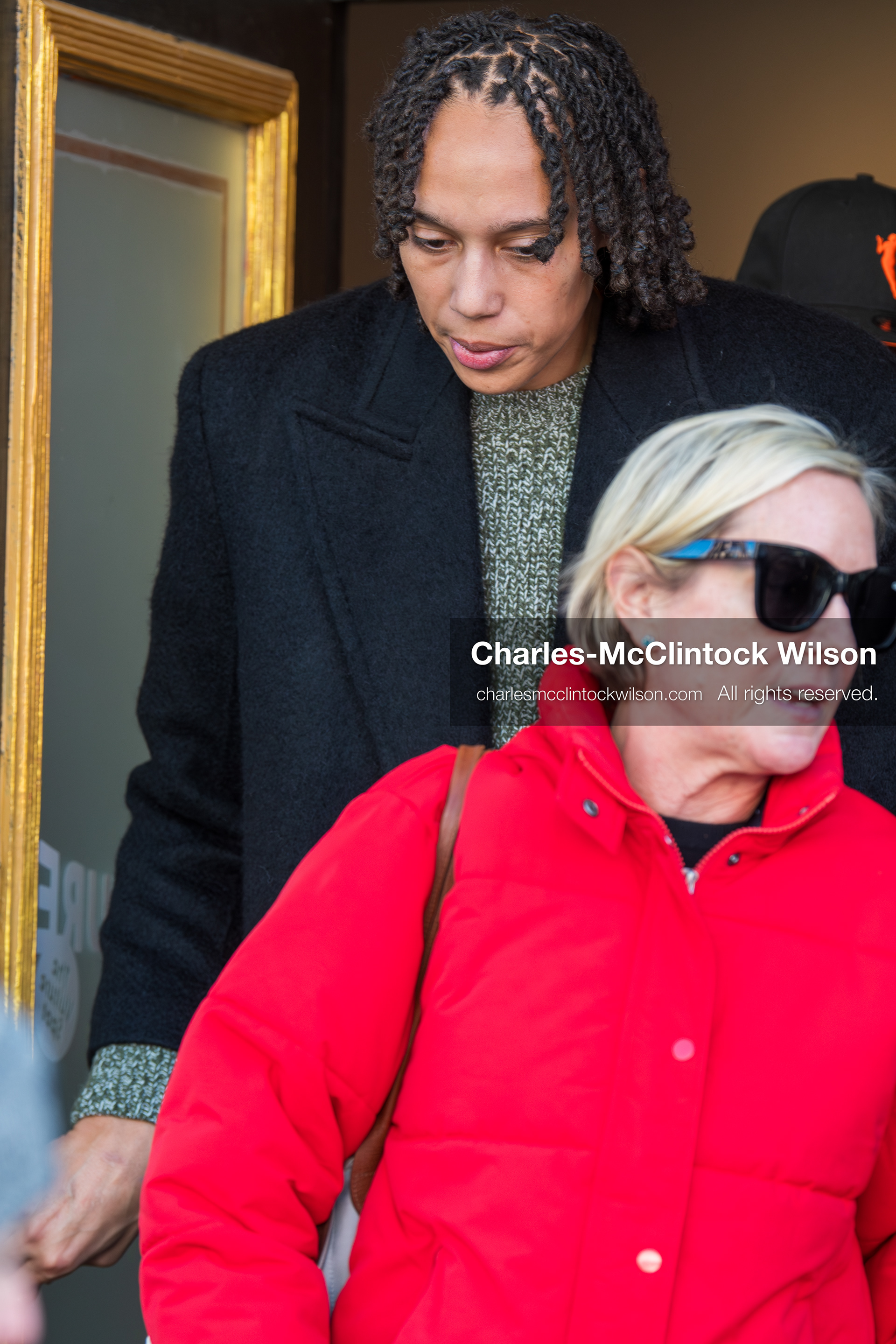 January 26, 2026, Park City, Utah, USA: US basketball player BRITTNEY GRINER interacts with fans while leaving The Vulture Spot during the 2026 Sundance Film Festival in Park City, Utah. (Credit Image: © Charles McClintock Wilson/ZUMA Press Wire)