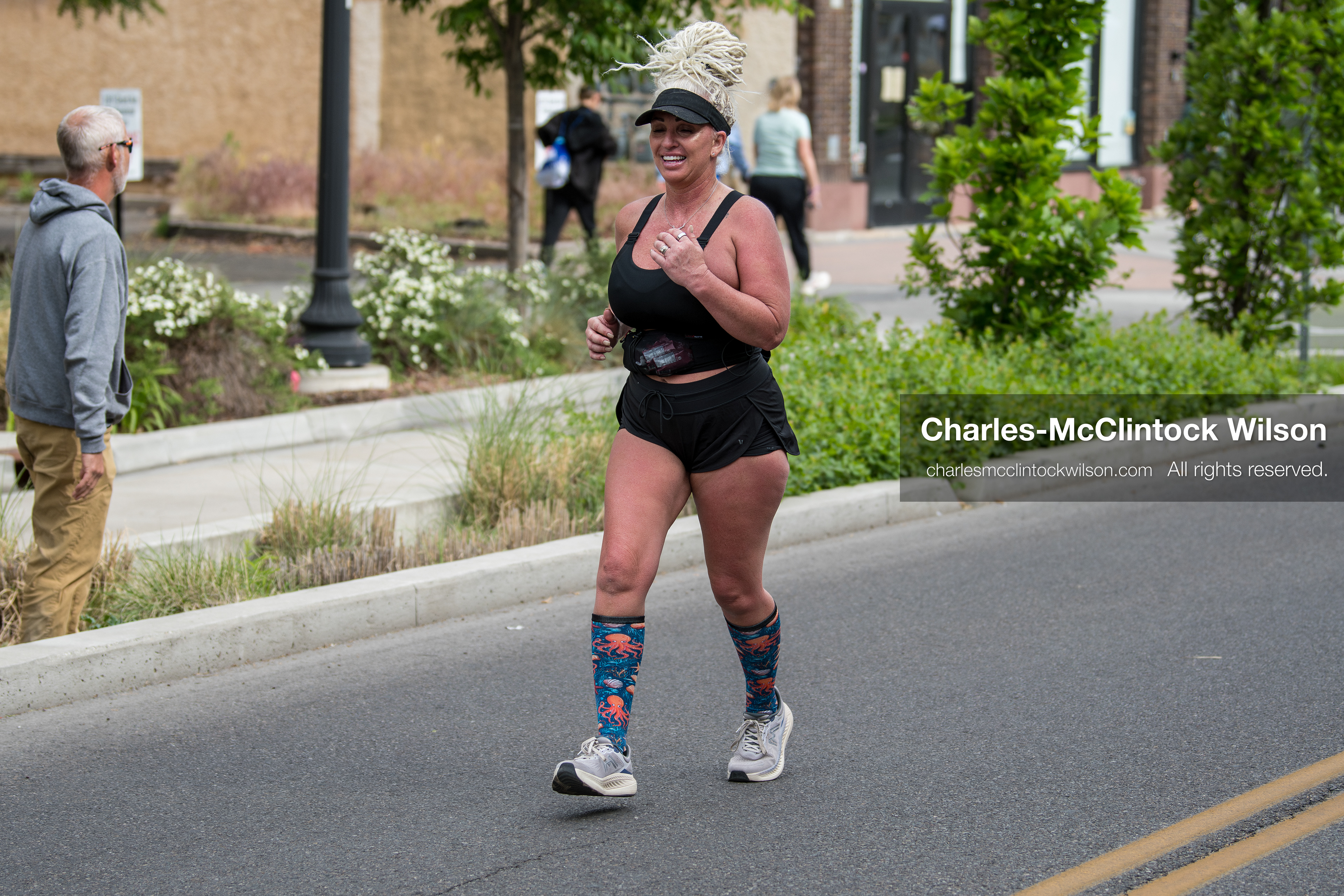 May 16, 2026, Ogden, Utah, USA: A runner competes in the 25th Annual America First Ogden Marathon in Ogden, Utah, on Saturday, May 16, 2026. The event drew thousands of participants and spectators for the milestone 25th running of the marathon. (Credit Image: © Charles-McClintock Wilson/ZUMA Press Wire)