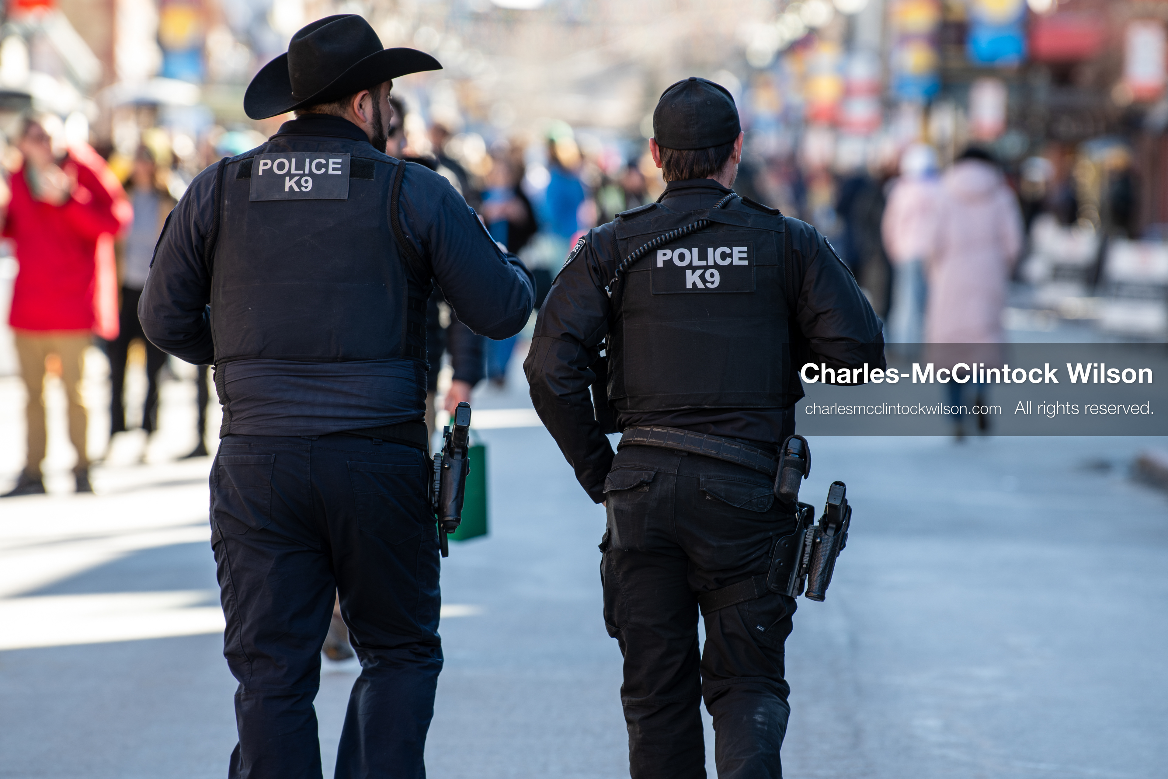 January 26, 2026, Park City, Utah, USA: Police officers patrol Main Street during the 2026 Sundance Film Festival in Park City, Utah, on Monday, Jan. 26, 2026. (Credit Image: © Charles McClintock Wilson/ZUMA Press Wire)