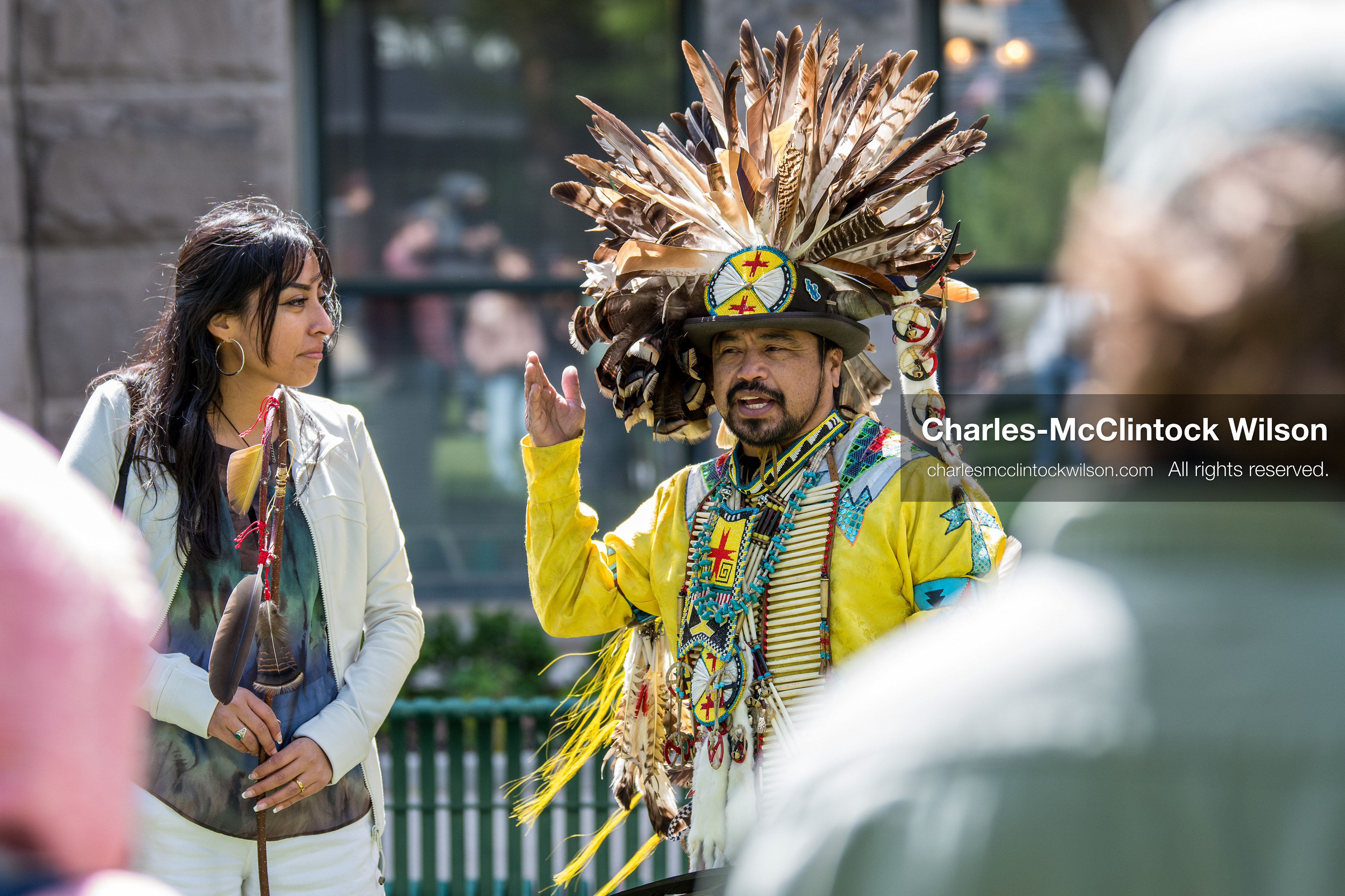 April 22, 2026, Salt Lake City, Utah, USA: Indigenous advocate CARL MOORE participates in an Earth Day event hosted by Sunrise University of Utah at the Salt Lake City and County Building. The gathering brought together students, community members, and speakers to highlight sustainability issues affecting Utah. (Credit Image: © Charles-McClintock Wilson/ZUMA Press Wire)