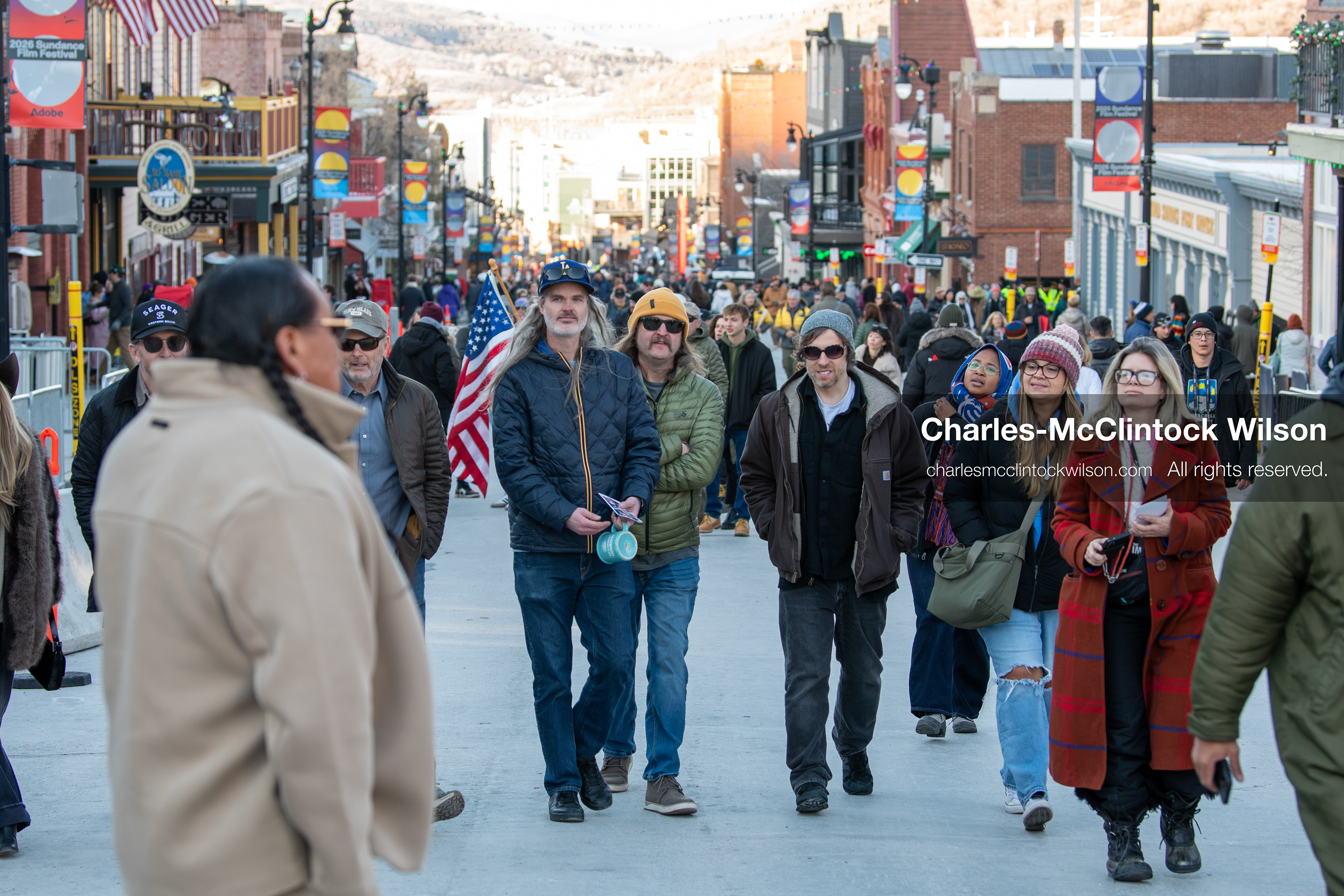  January 26, 2026, Park City, Utah, USA: Pedestrians walk along Main Street during the 2026 Sundance Film Festival in Park City, Utah, on Monday, Jan. 26, 2026. (Credit Image: © Charles McClintock Wilson/ZUMA Press Wire)