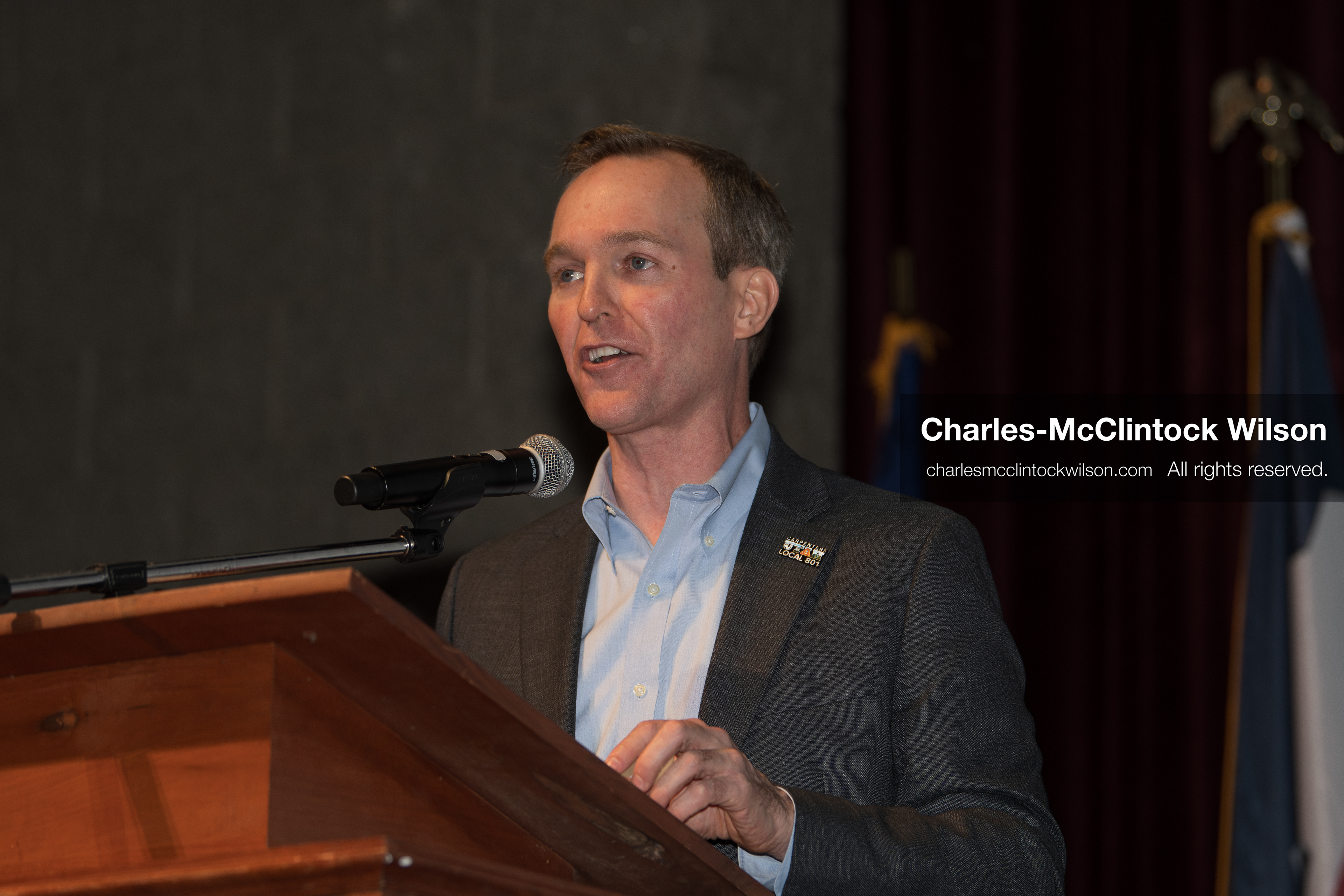 April 25, 2026, Sandy, Utah, USA: BEN MCADAMS, a former U.S. Representative and a candidate for the Democratic nomination in Utah's 1st Congressional District, speaks during the 2026 Utah Democratic Convention at Jordan High School in Sandy. (Credit Image: © Charles-McClintock Wilson/ZUMA Press Wire)