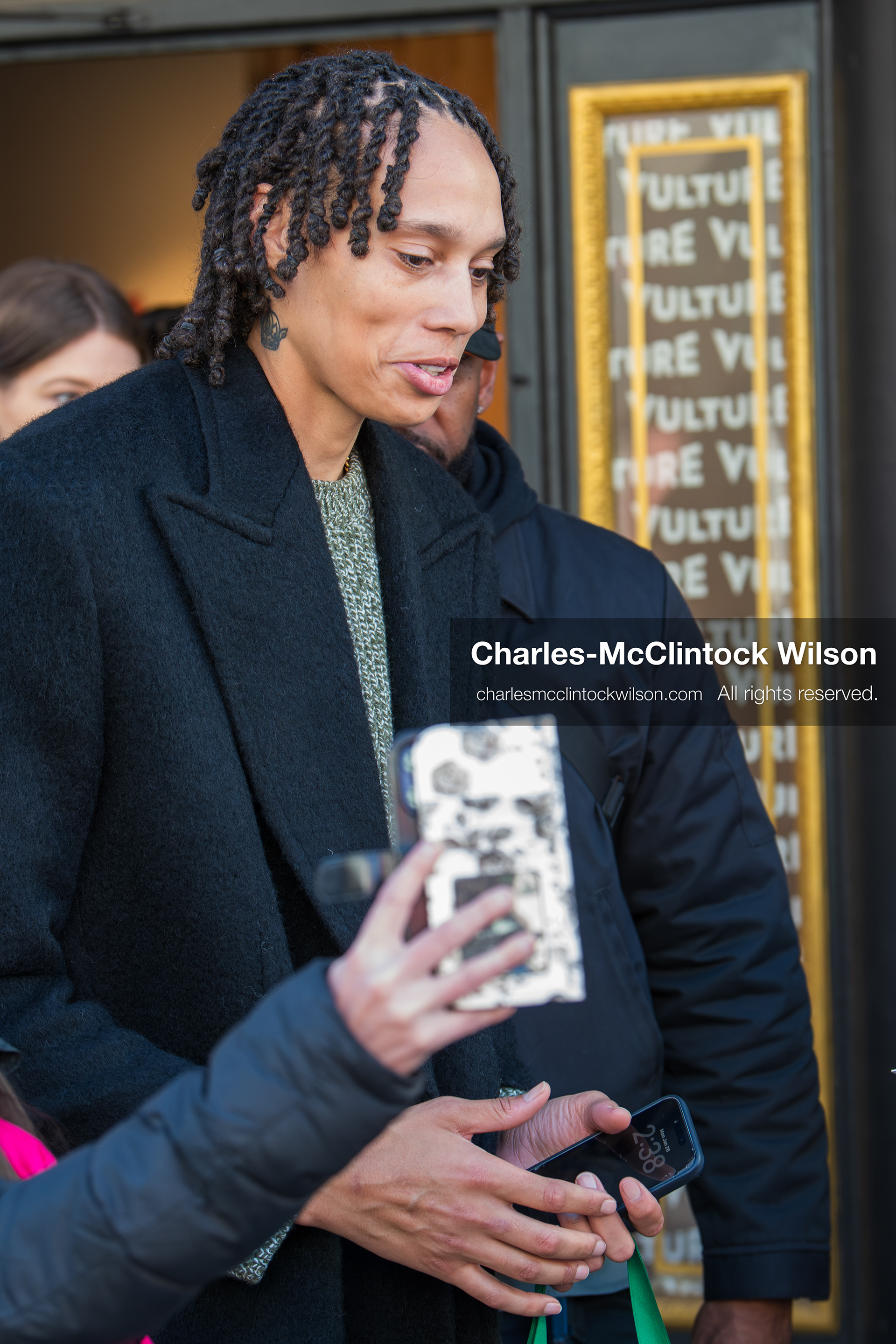 January 26, 2026, Park City, Utah, USA: US basketball player BRITTNEY GRINER interacts with fans while leaving The Vulture Spot during the 2026 Sundance Film Festival in Park City, Utah. (Credit Image: © Charles McClintock Wilson/ZUMA Press Wire)
