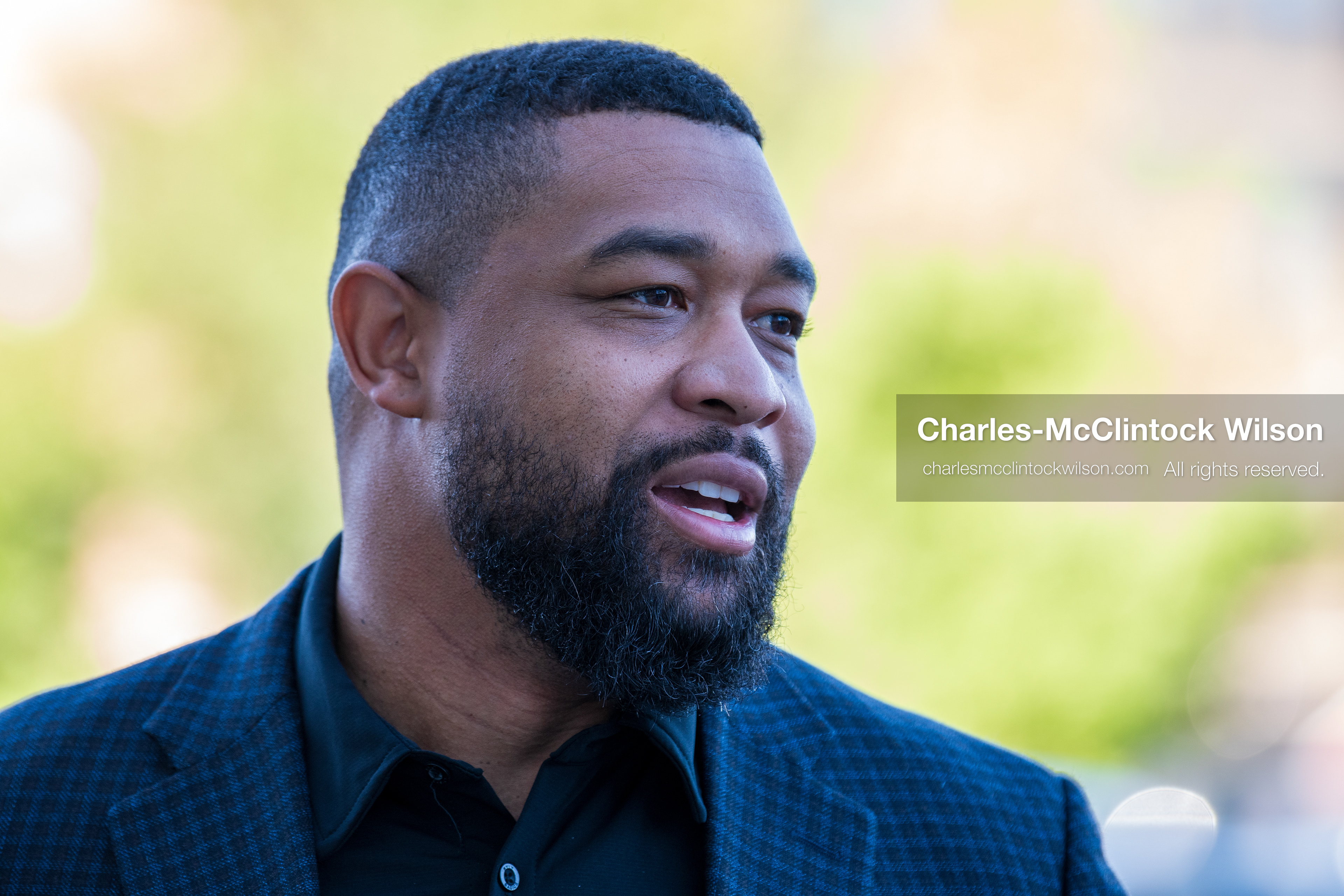 July 9, 2026, Provo, Utah, USA: BRANDON TATUM, a conservative commentator and former police officer, conducts an interview outside the Fourth District Court during the fourth day of the preliminary hearing in the Tyler Robinson case. (Credit Image: © Charles-McClintock Wilson/ZUMA Press Wire)