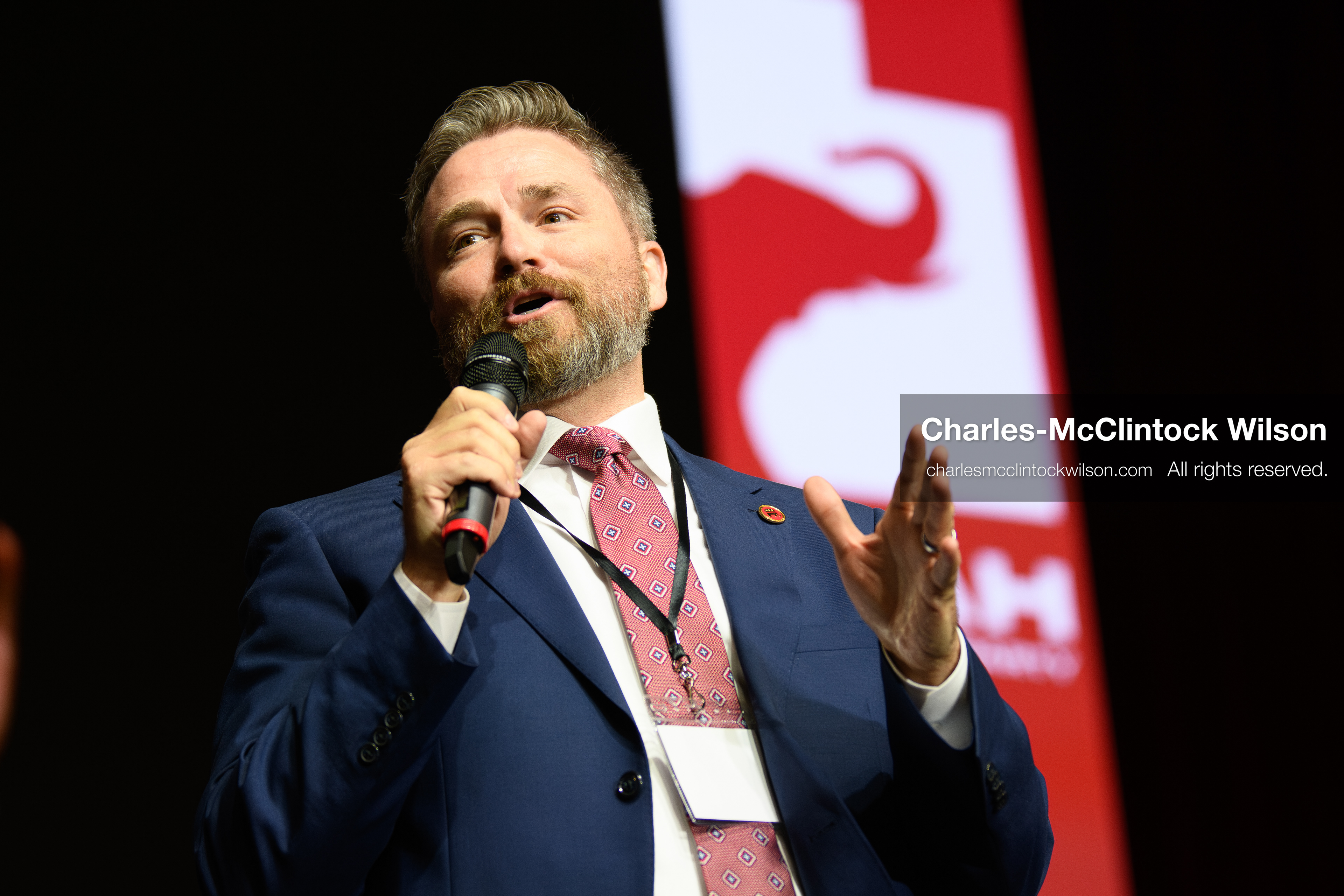 April 25, 2026, Orem, Utah, USA: ROB AXSON, chair of the Utah Republican Party, speaks during the 2026 Utah Republican State Nominating Convention at the UCCU Center on the campus of Utah Valley University in Orem. (Credit Image: © Charles-McClintock Wilson/ZUMA Press Wire)