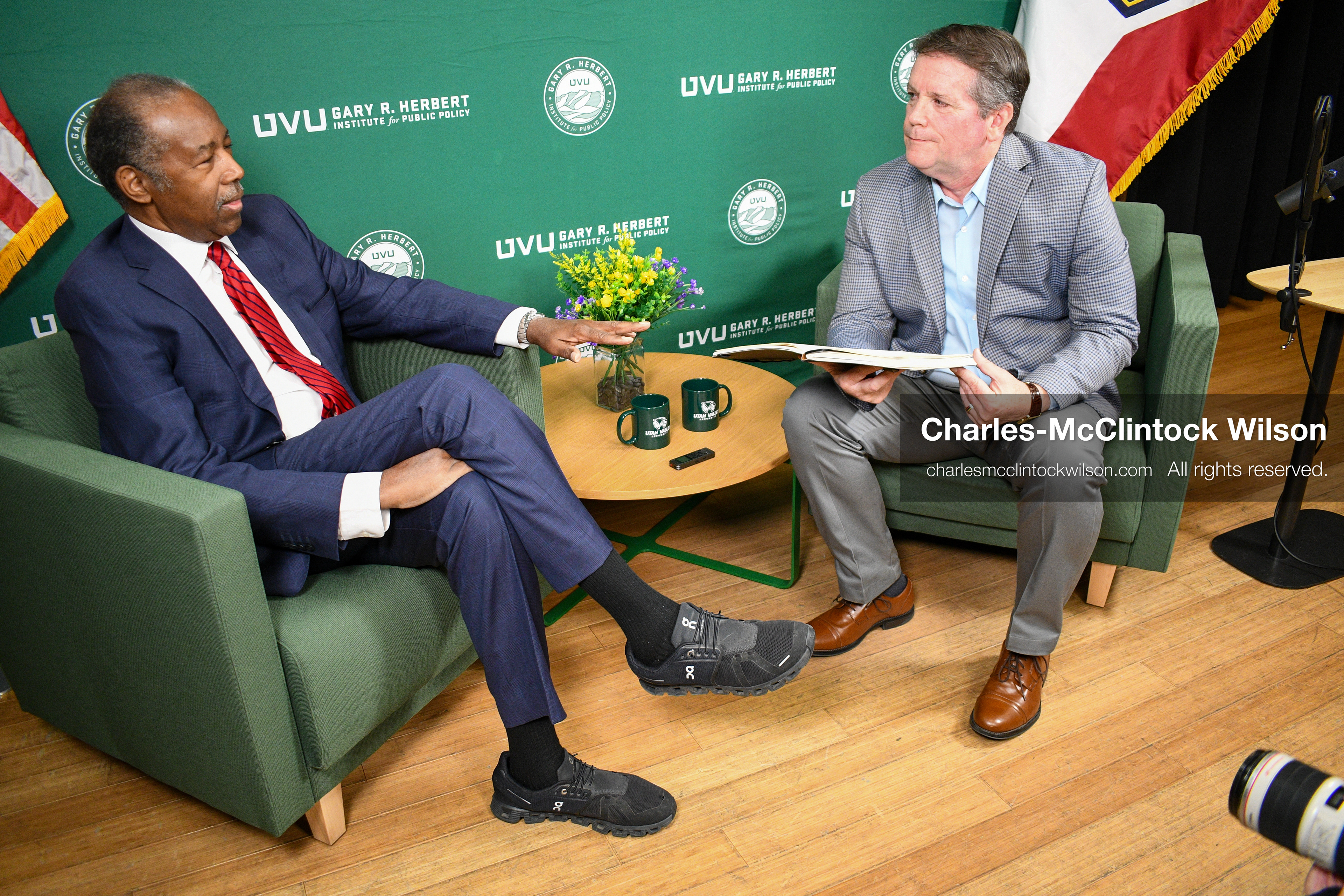November 5, 2025, Orem, Utah, USA: Dr. Ben Carson, former U.S. Secretary of Housing and Urban Development and 2016 Republican presidential candidate, speaks with members of the press ahead of a public event hosted by the Gary R. Herbert Institute at Utah Valley University in Orem, Utah, on Nov. 5, 2025. (Credit Image: © Charles-McClintock Wilson/ZUMA Press Wire)