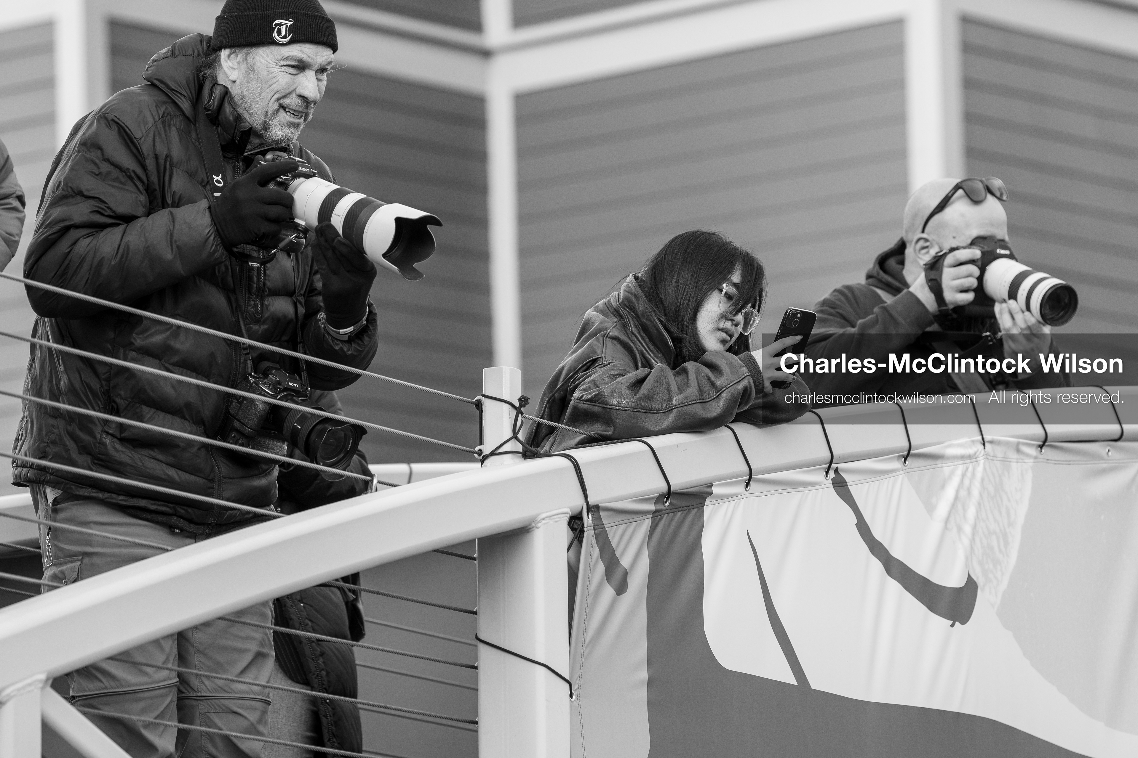 January 26, 2026, Park City, Utah, USA: Photographers RICK EGAN of The Salt Lake Tribune and MICHAEL RITUCCI document a protest opposing U.S. Immigration and Customs Enforcement (I.C.E.) ICE agents at the Sundance Film Festival in Park City, Utah, on Monday, Jan. 26, 2026. The event was held in response to the fatal shooting of Alex Pretti by a U.S. Border Patrol officer in Minneapolis. (Credit Image: © Charles McClintock Wilson/ZUMA Press Wire)