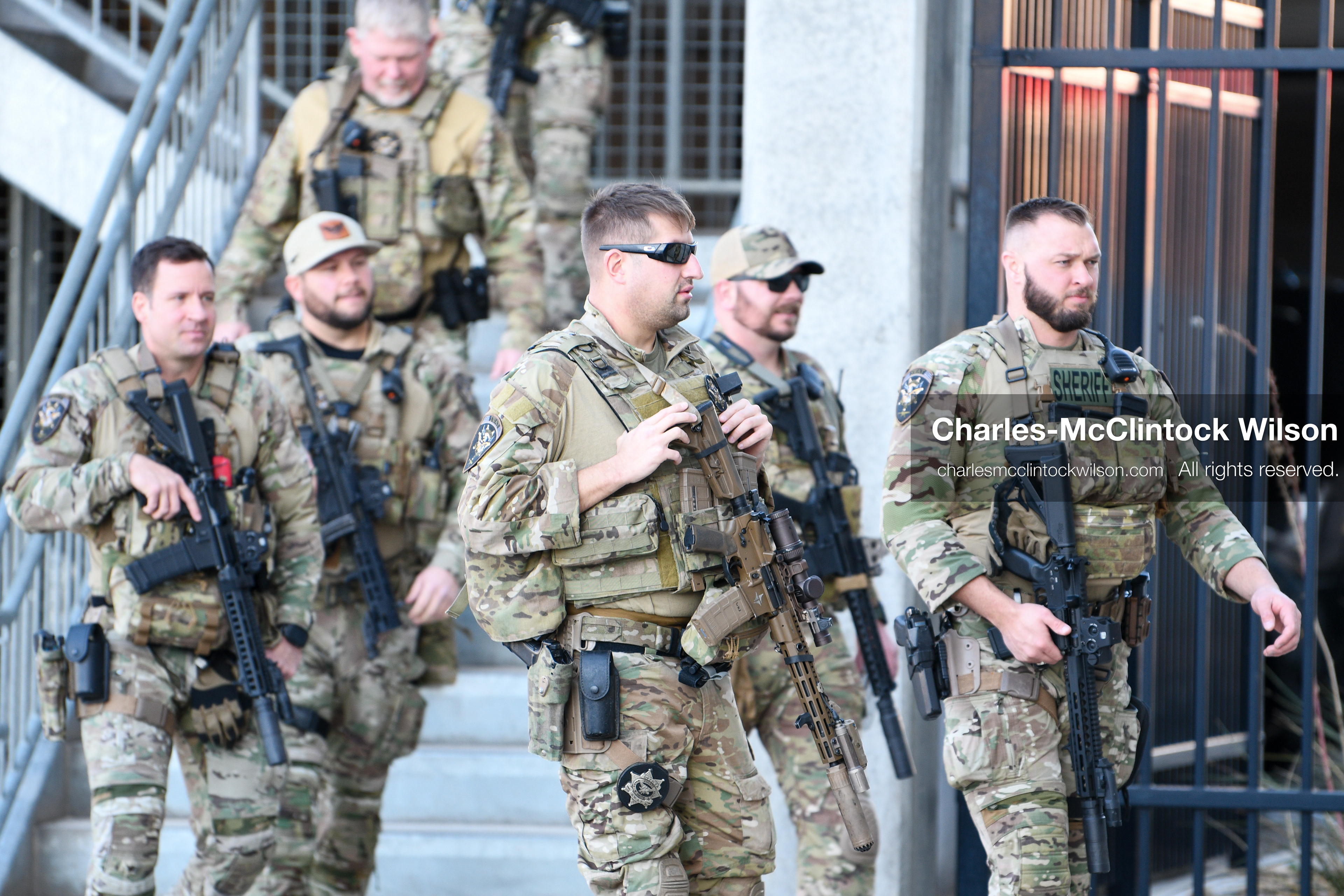 PROVO, UTAH, USA – DECEMBER 11, 2025: A SWAT team arrives outside the Fourth District Court in Provo ahead of the first in‑person court appearance of Tyler Robinson in the Charlie Kirk murder case. (Credit Image: © Charles‑McClintock Wilson/ZUMA Press Wire)