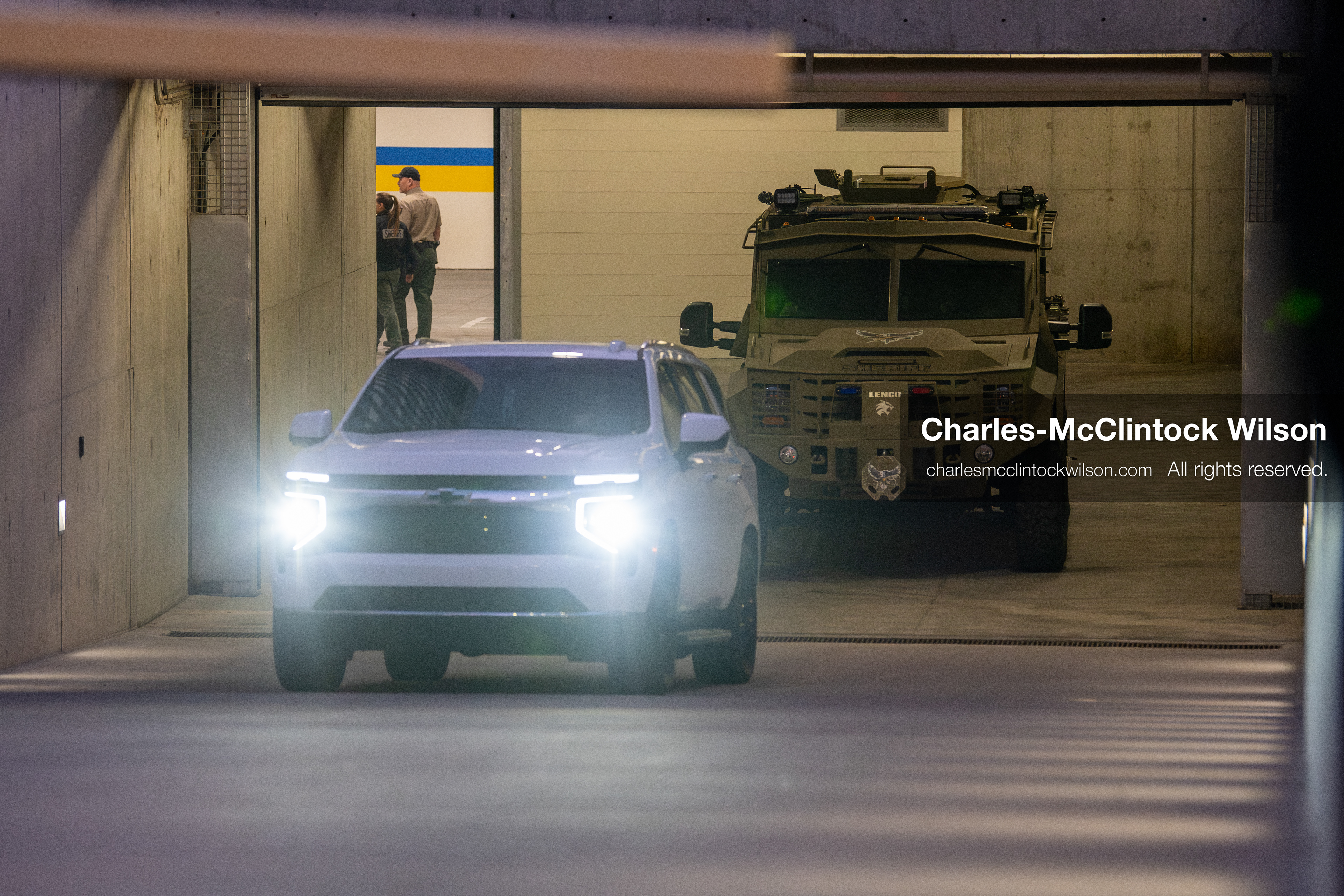 January 16, 2026, Provo, Utah, USA: A law enforcement armored vehicle leaves the Fourth Judicial District Courthouse in Provo, Utah, carrying Tyler Robinson after his court appearance on January 16, 2026. Robinson is the alleged killer of US conservative figure Charlie Kirk, who was fatally shot during an event at Utah Valley University. (Credit Image: © Charles-McClintock Wilson/ZUMA Press Wire)