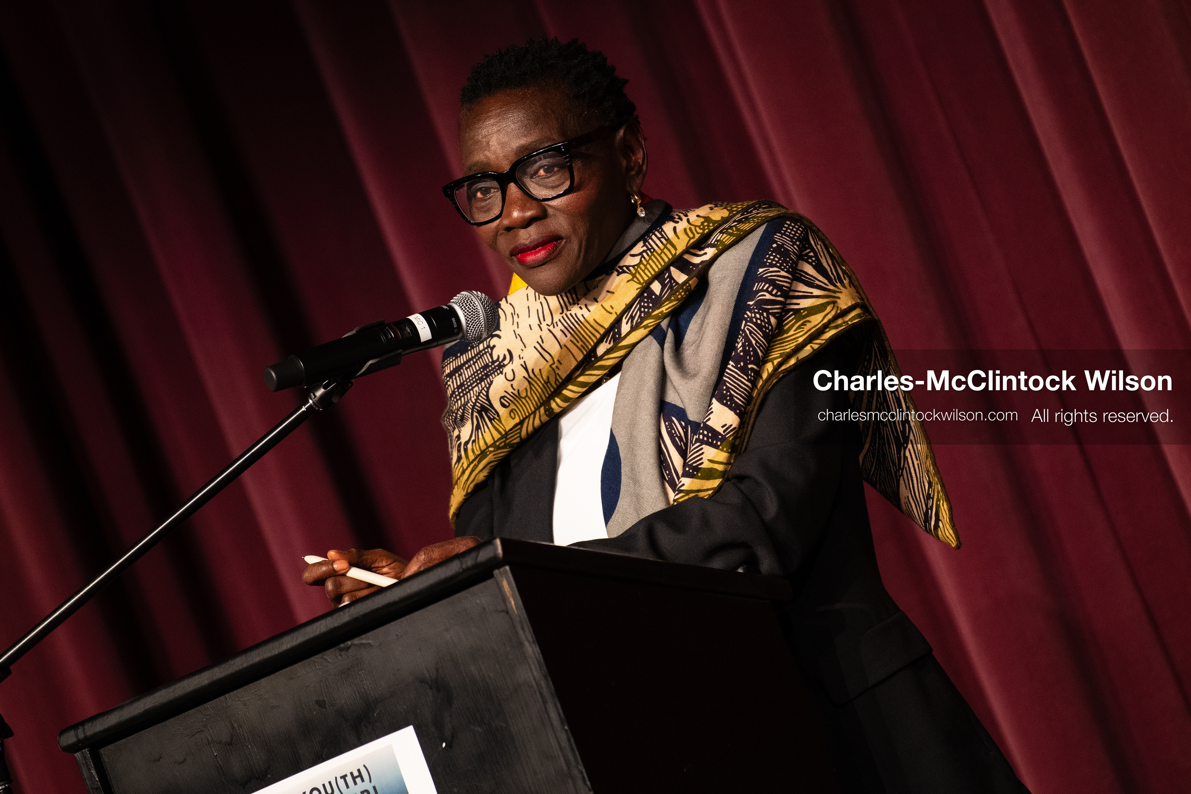 June 24, 2026, Salt Lake City, Utah, USA: Dr. AUMA OBAMA, founder of the Sauti Kuu Foundation and sister of former US president Barack Obama, speaks to attendees during the ''You(th) Matter'' community event at Glendale Middle School in Salt Lake City, Utah. (Credit Image: © Charles-McClintock Wilson/ZUMA Press Wire)